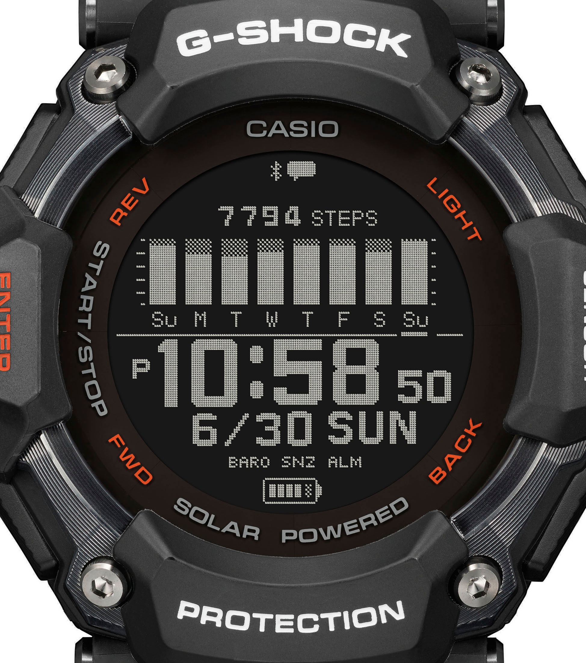 CASIO G-SHOCK Smartwatch, Solaruhr, Armbanduhr, Herrenuhr, Digitaluhr,Stoppfunktion, Weltzeit