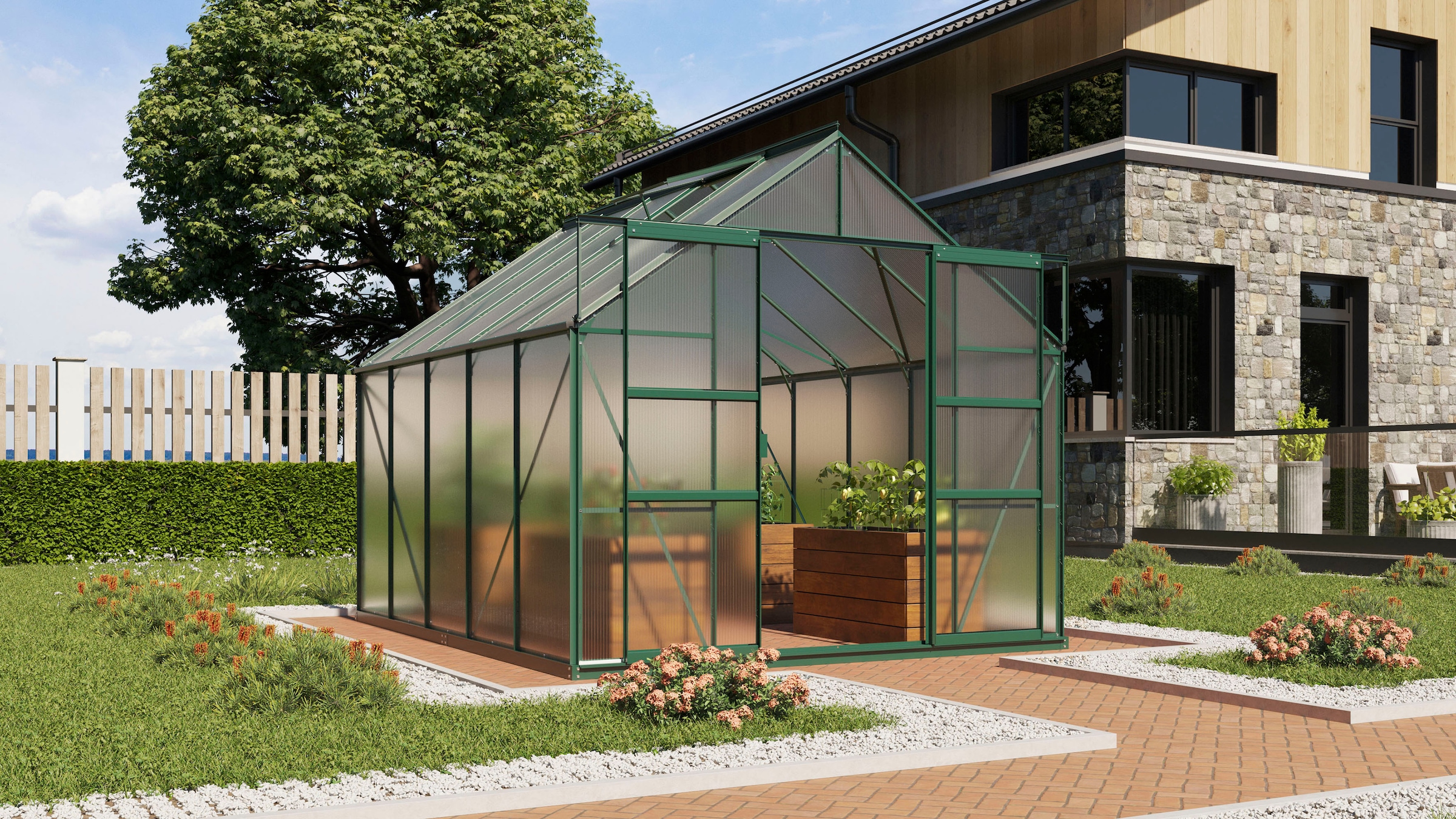 Vitavia Gewächshaus »Mars 8300« Alu-Profile, 6 mm Hohlkammerplatten