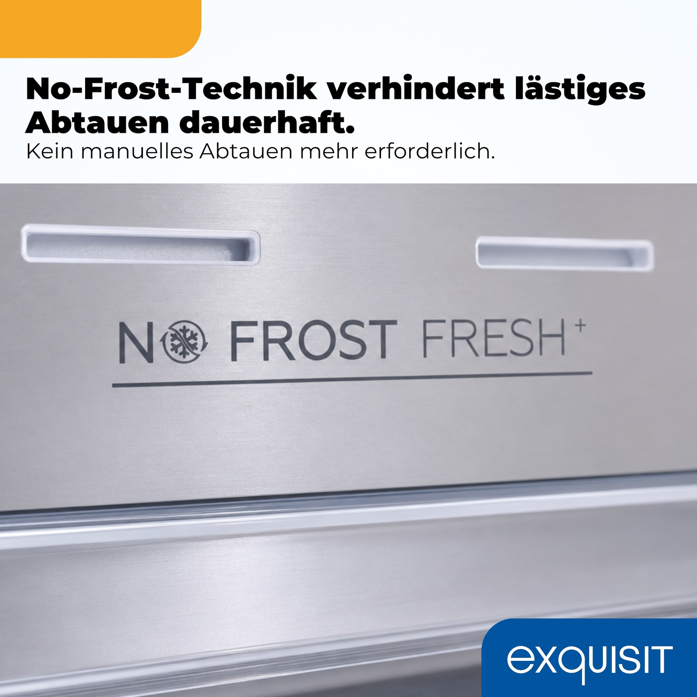 exquisit Kühl-/Gefrierkombination »KGC340-115-NF-040C inoxlook« 186 cm hoch 59,5 cm breit NBoFrost Technologie für dauerhaft eisfrei ohne Abtauen