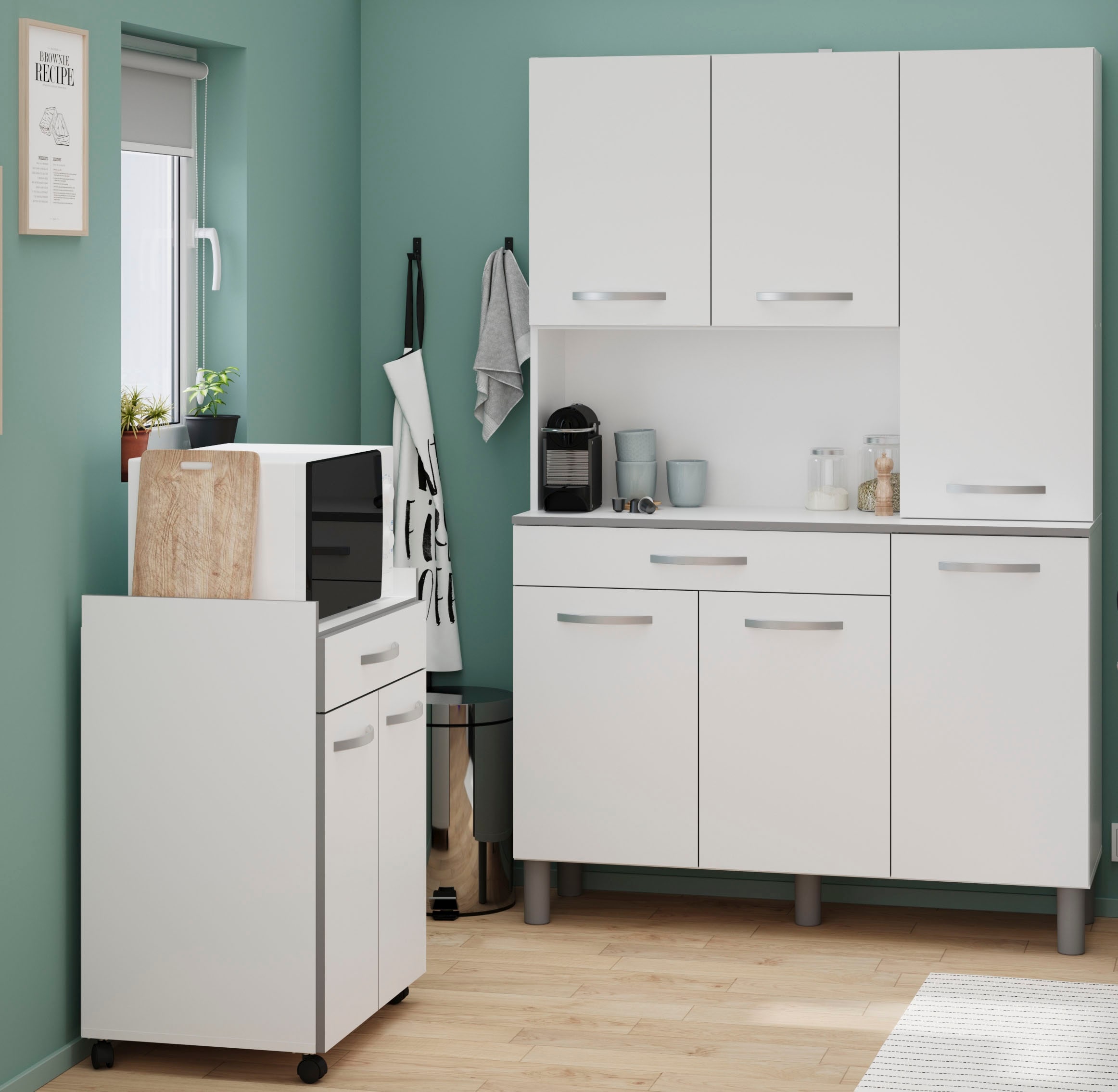 Parisot Schrank-Set »Season 1, Mehrzweckschrank, Buffetschrank, Aufbewahrung« Set, Set bestehend aus Buffet und Beistellschrank auf Rollen, 2 Stk. tlg