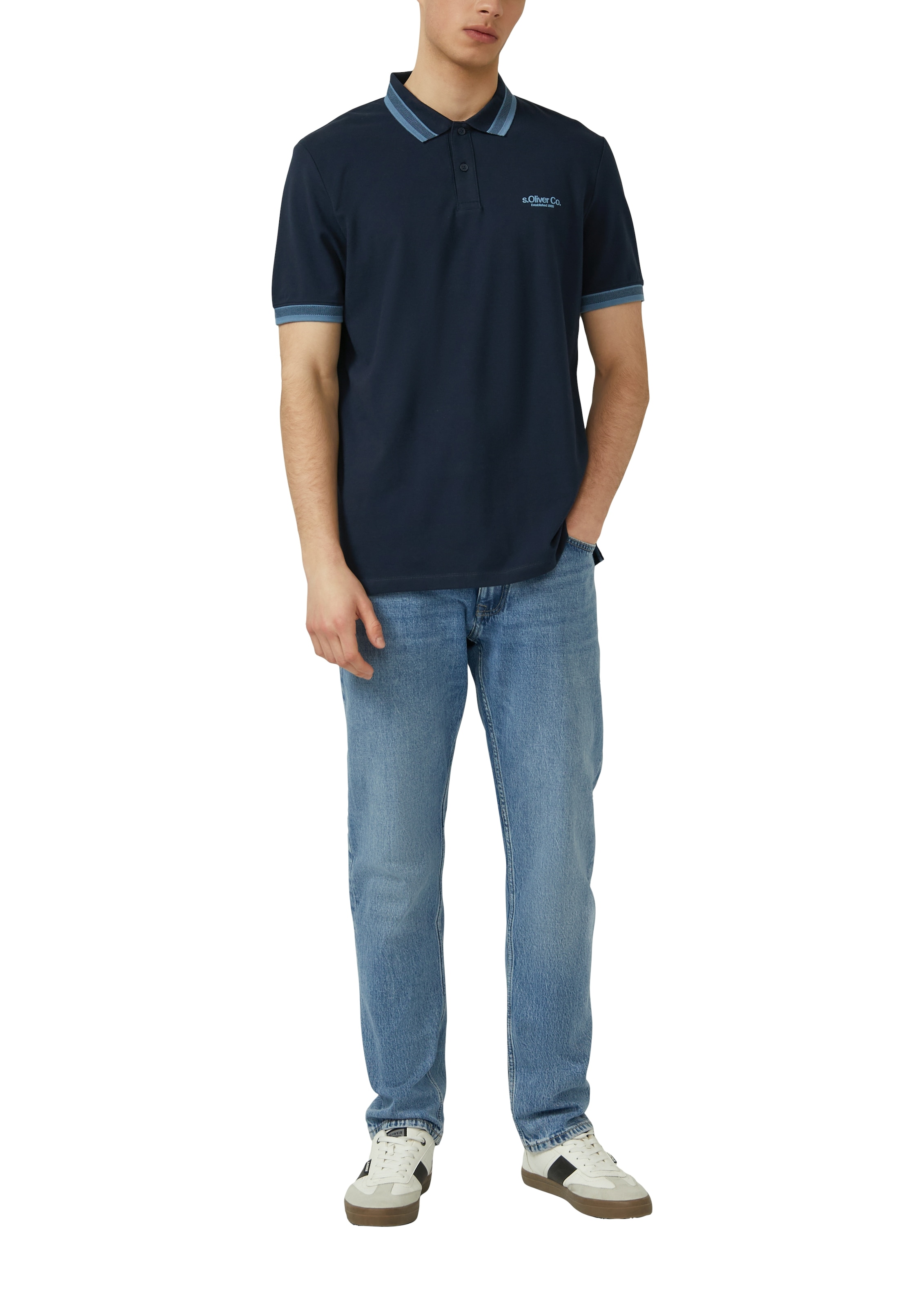 s.Oliver Poloshirt mit Logo Schriftzug