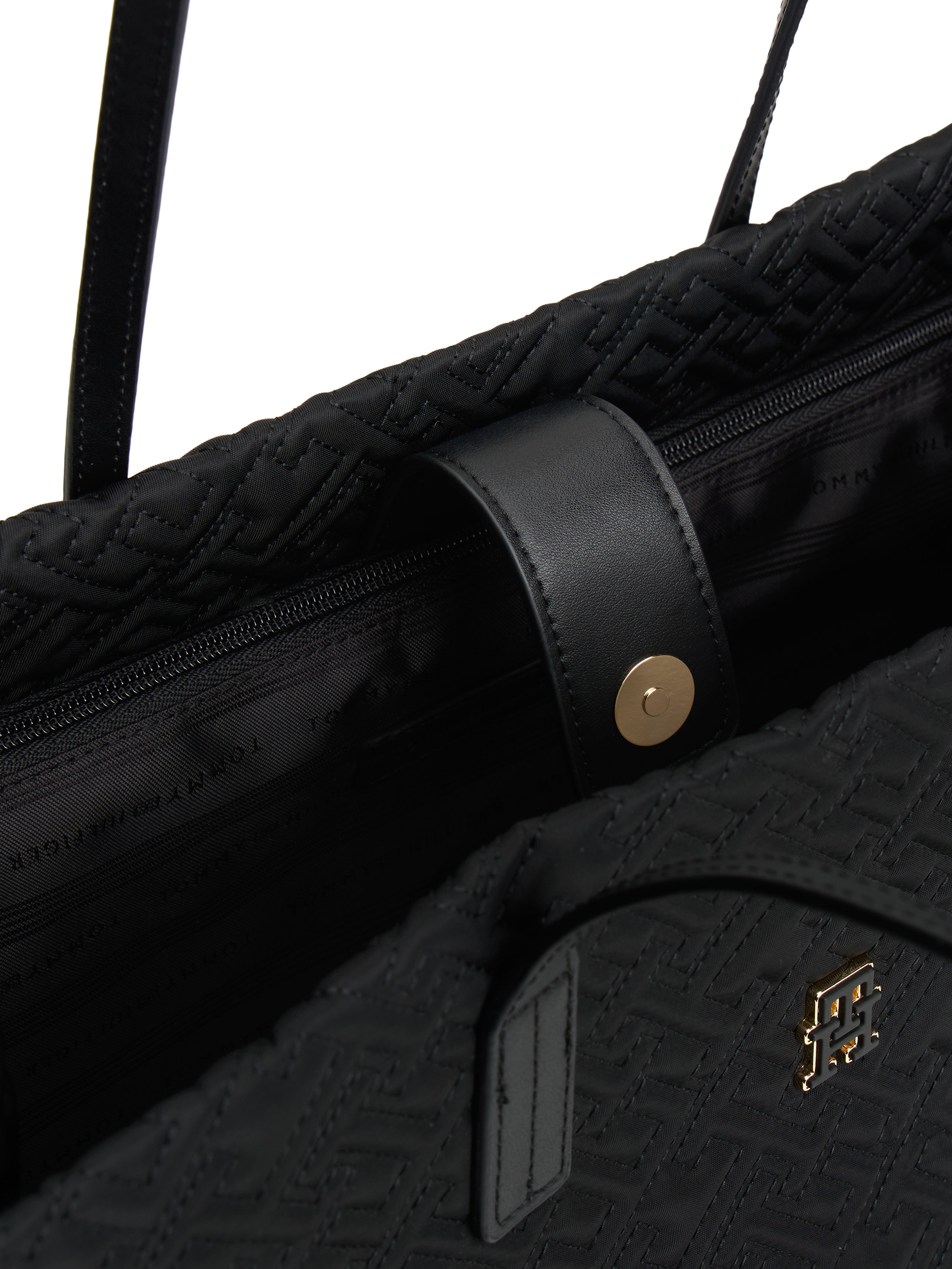 Tommy Hilfiger Tragetasche »TH CITY TOTE MONO NYLON« , Damen Schultertasche, Businesstasche mit TH-Logoemblem