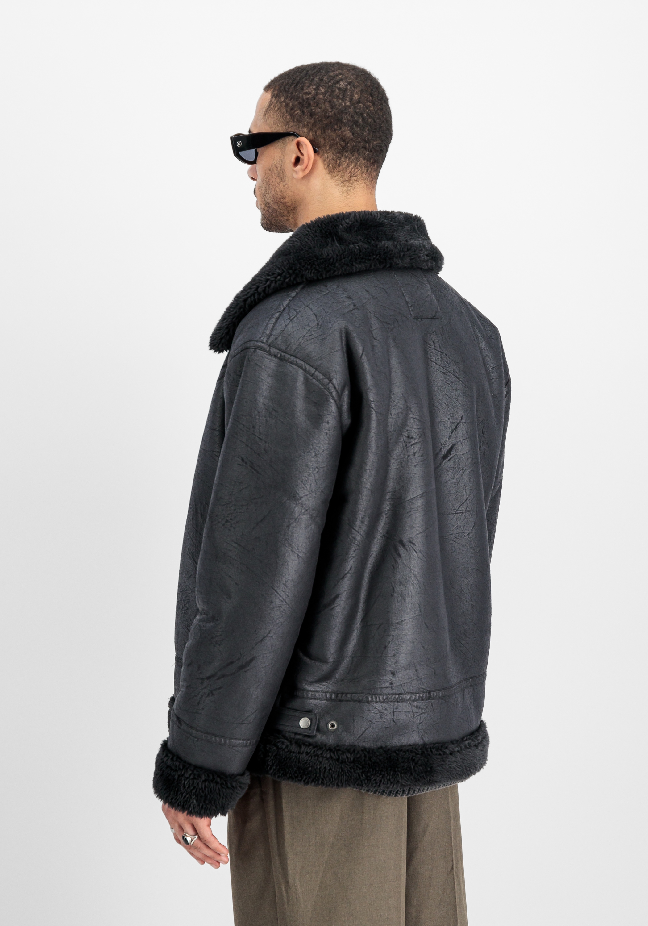 Alpha Industries Lederjacke »Alpha Industries Men - Bomber Jackets B-3 Faux Leather«