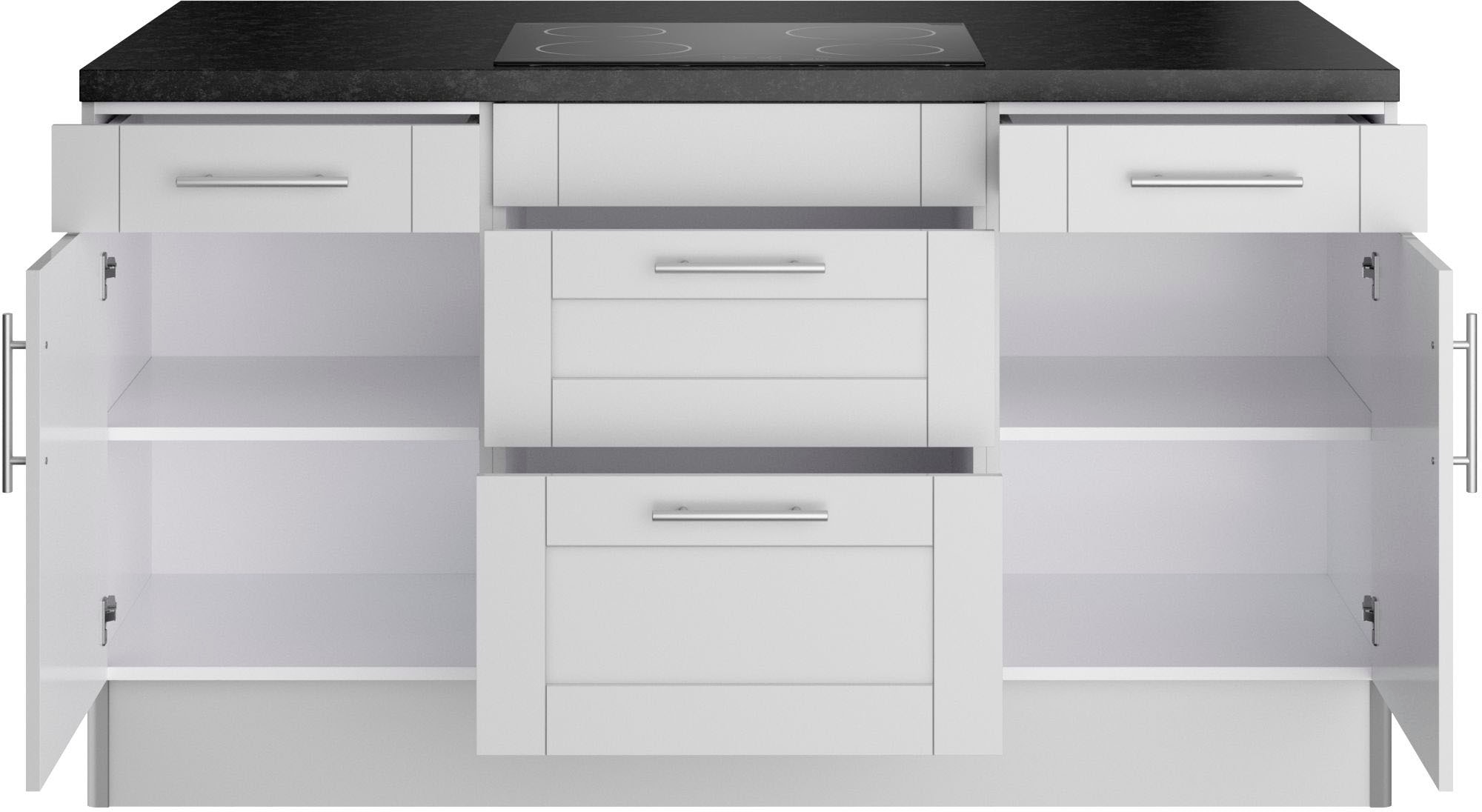 KOCHSTATION Kochinsel »KS-Ahus«, Kücheninsel, Breite 160 cm, wahlw. mit E-Gerät, Soft Close Funktion