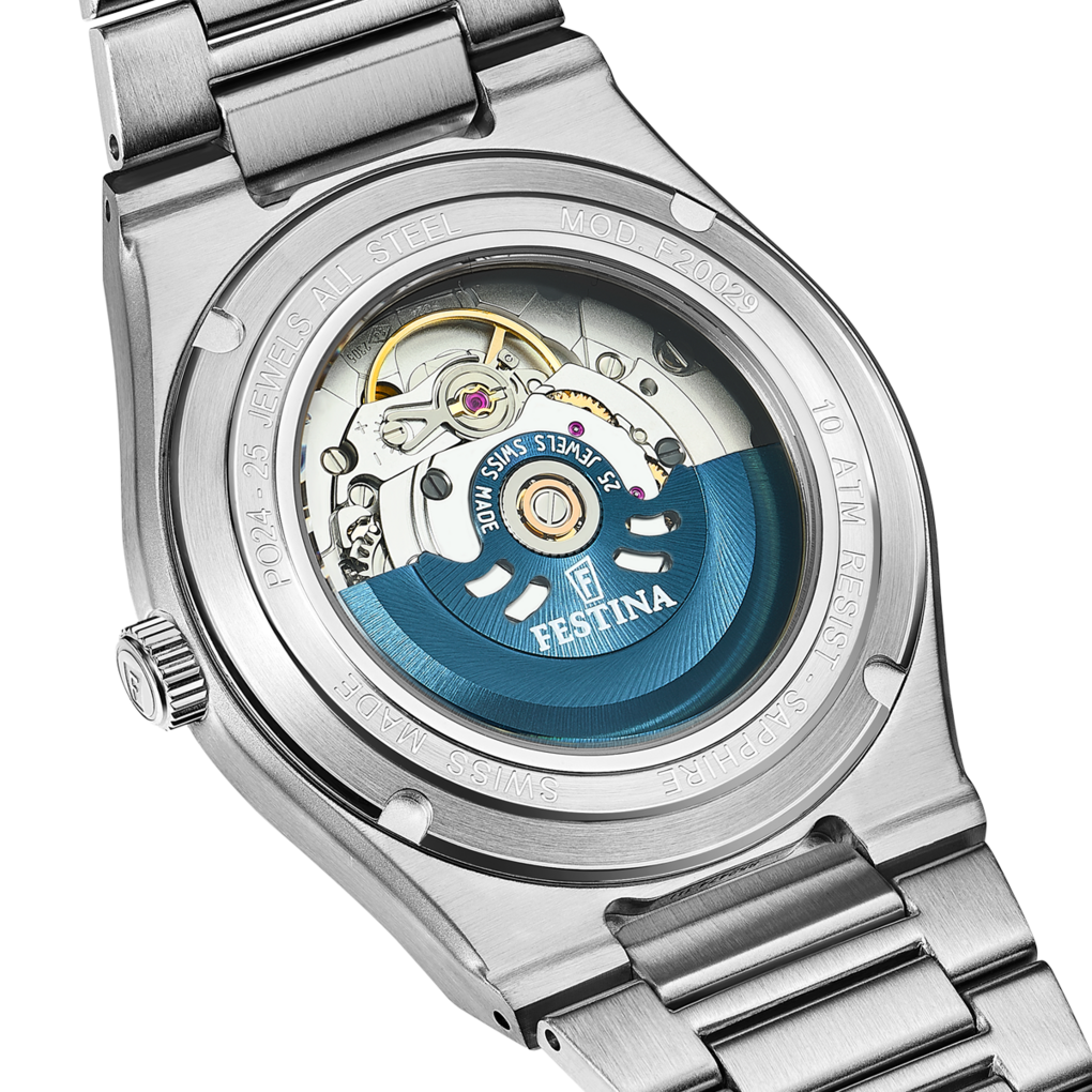 Festina Automatikuhr »Automatic« Armbanduhr, Damenuhr, Swiss Made, Mechanische Uhr, Edelstahlarmband