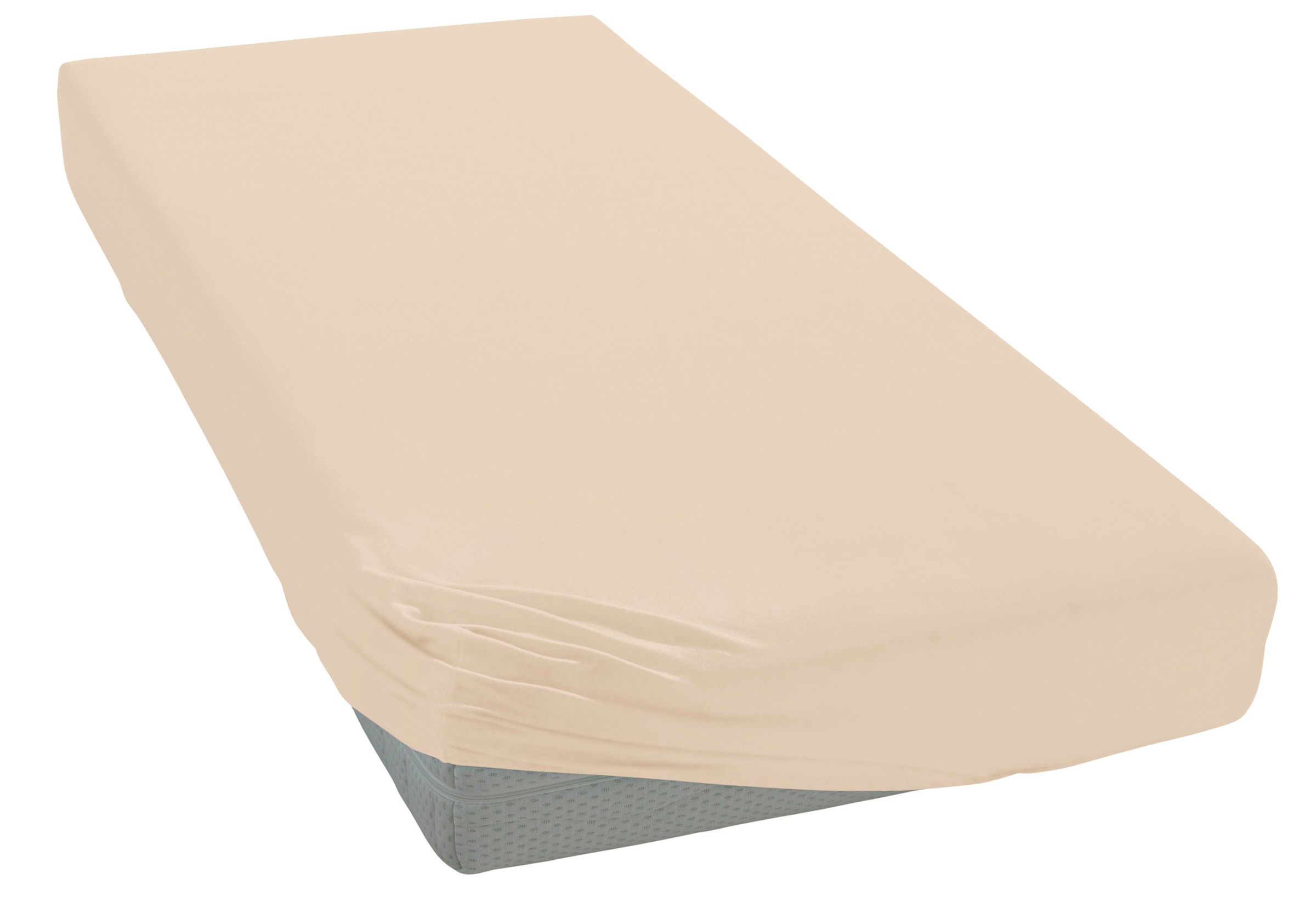 My Home Spannbettlaken »PAPRIKA« Bettlaken in beige, Größe 160x200 28
