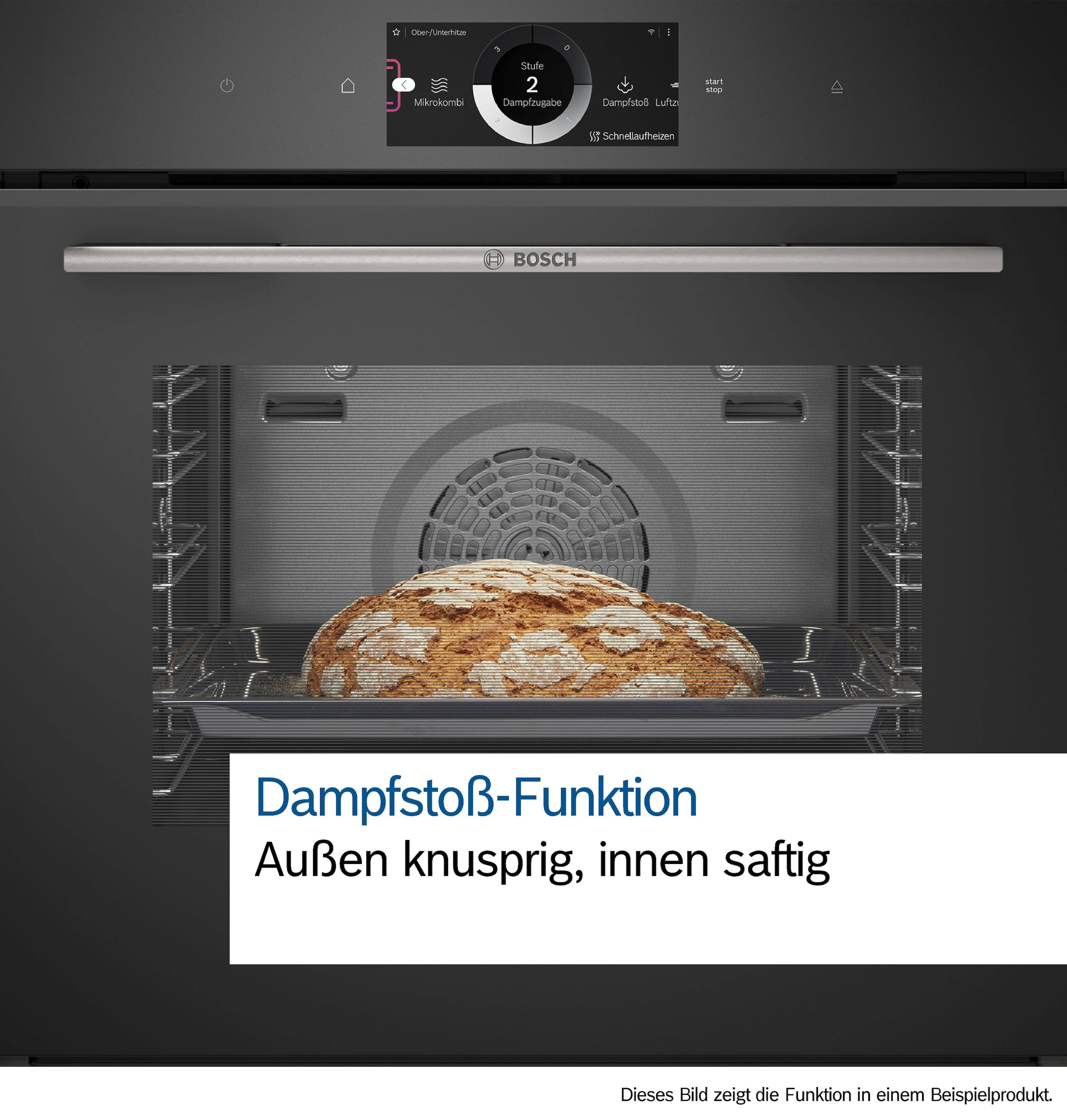 BOSCH Dampfbackofen Serie 8 »HSG738DB2«