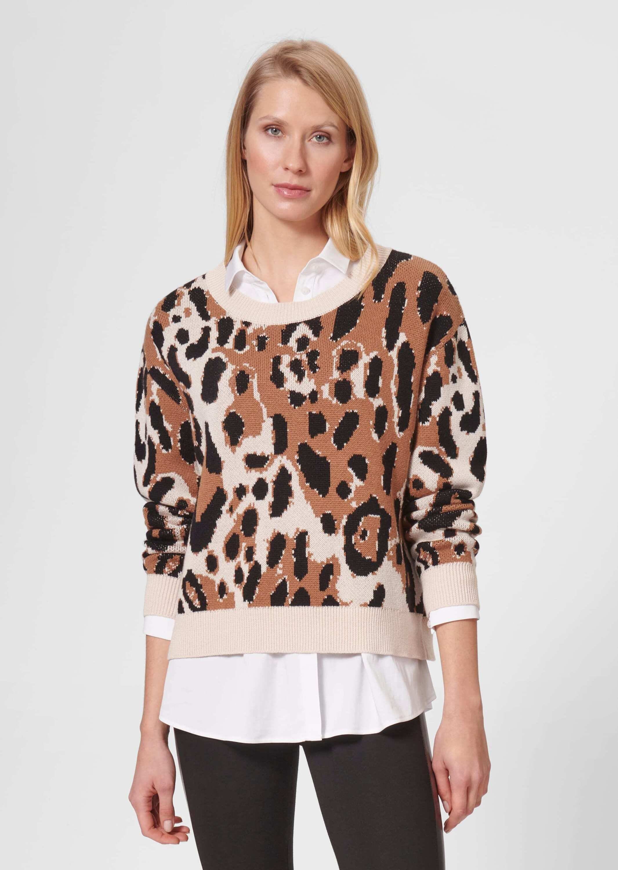MADELEINE Longpullover »Pullover Pullover mit Animalmuster«