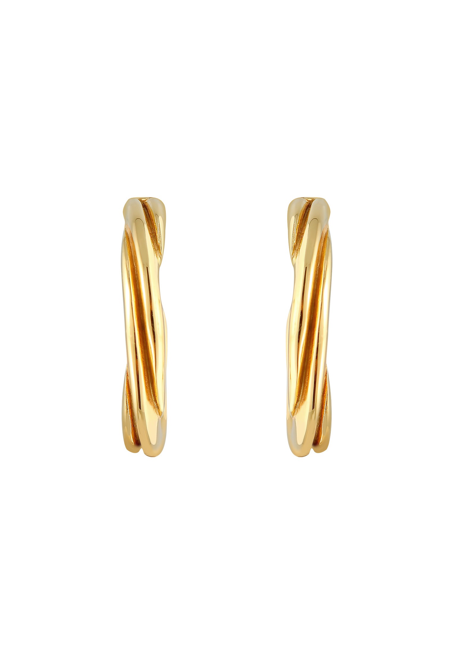 Elli Paar Creolen »Ohrringe Creolen Stecker Twisted Gedreht Trend 925 Silber«