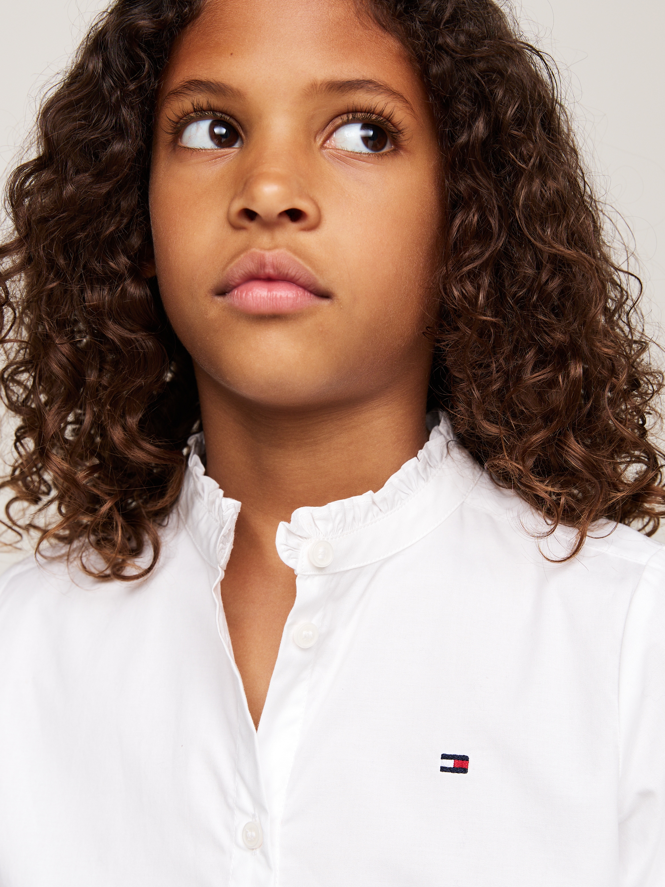 Tommy Hilfiger Langarmbluse »RUFFLE COLLAR BLOUSE LS«, Kinder bis 16 Jahre