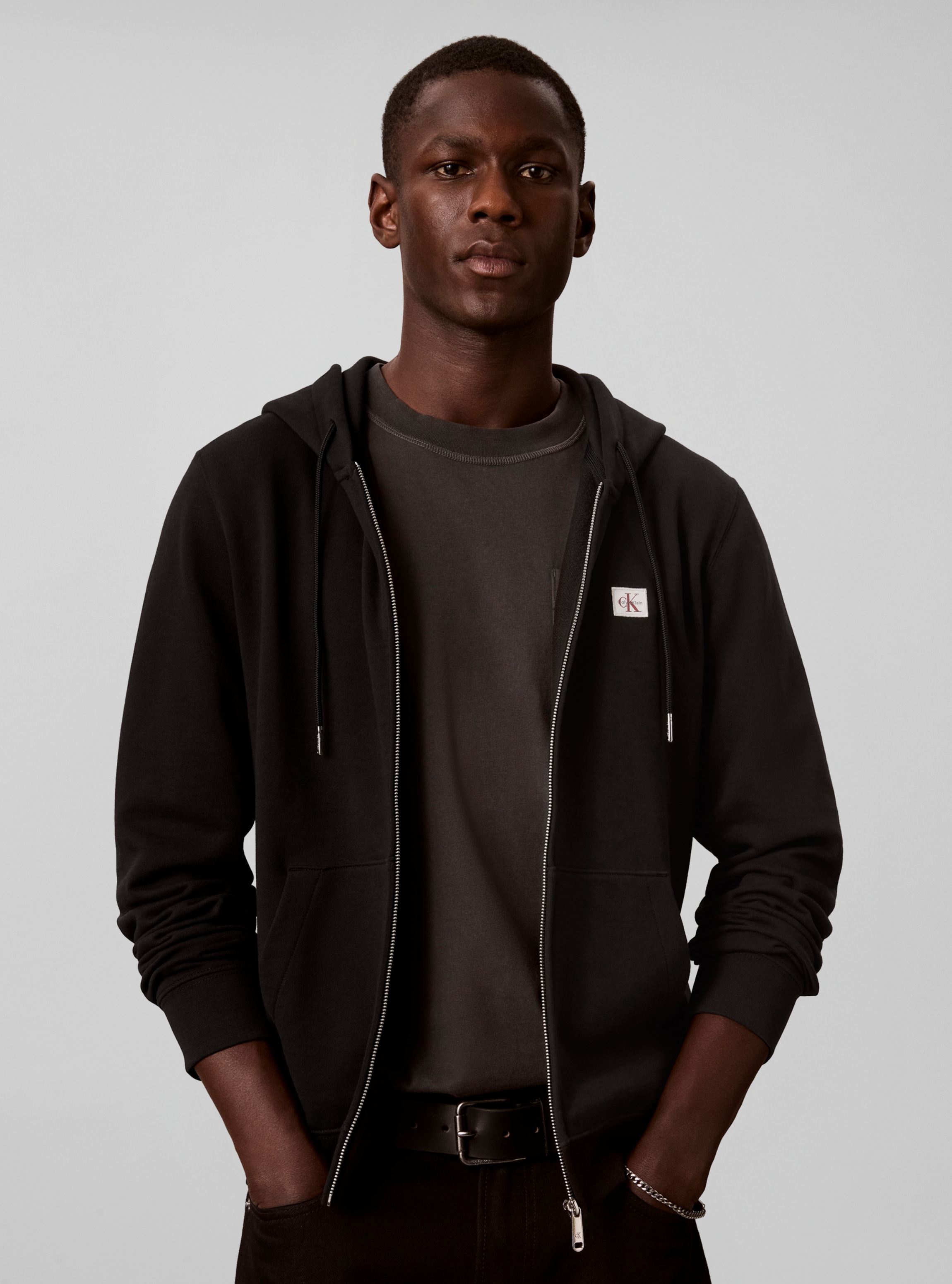 Calvin Klein Jeans Kapuzensweatshirt »WOVEN HOODIE«, Regular fit mit Kapuze
