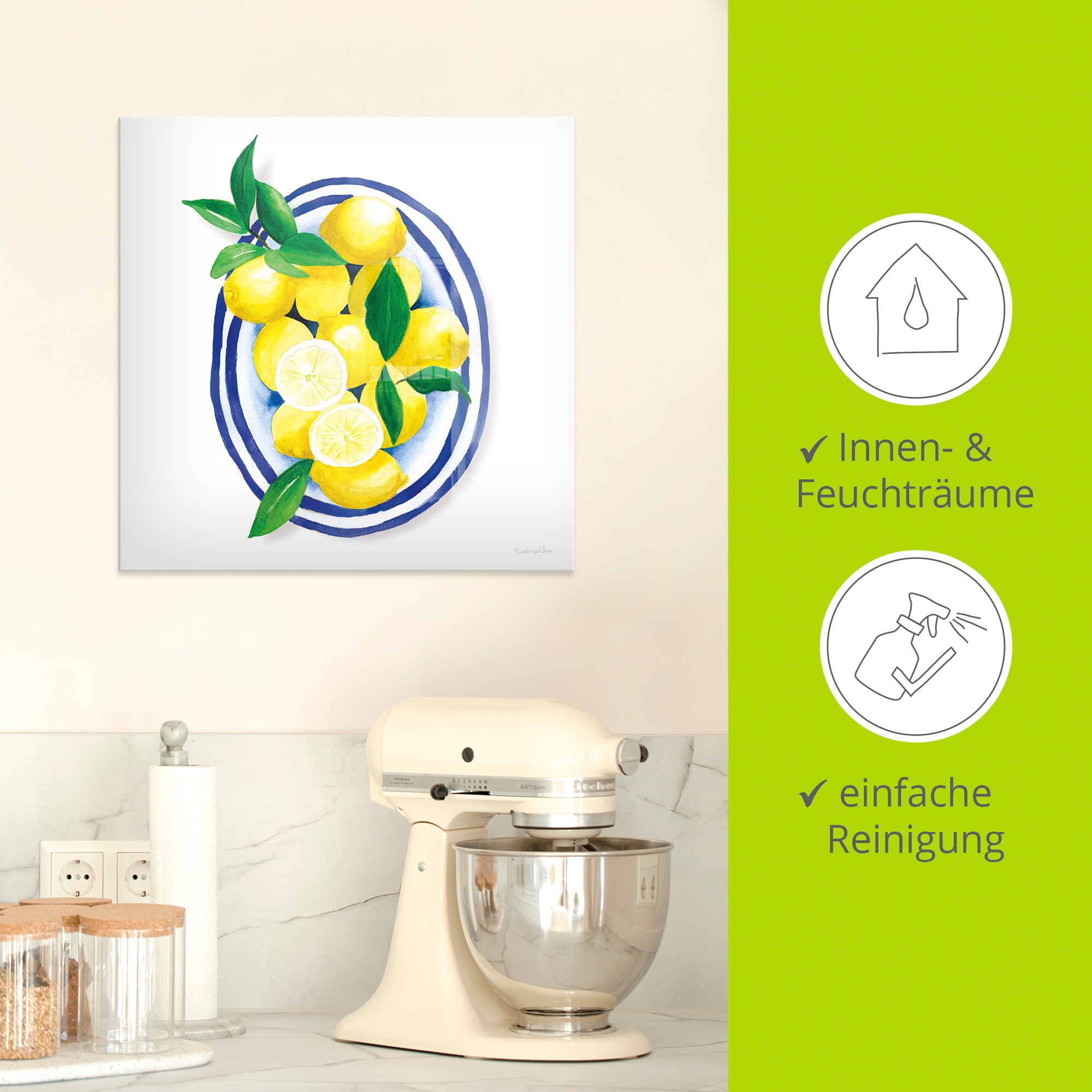 Artland Glasbild »Mediterranean« Arrangements 1 Stk. tlg. in verschiedenen Größen