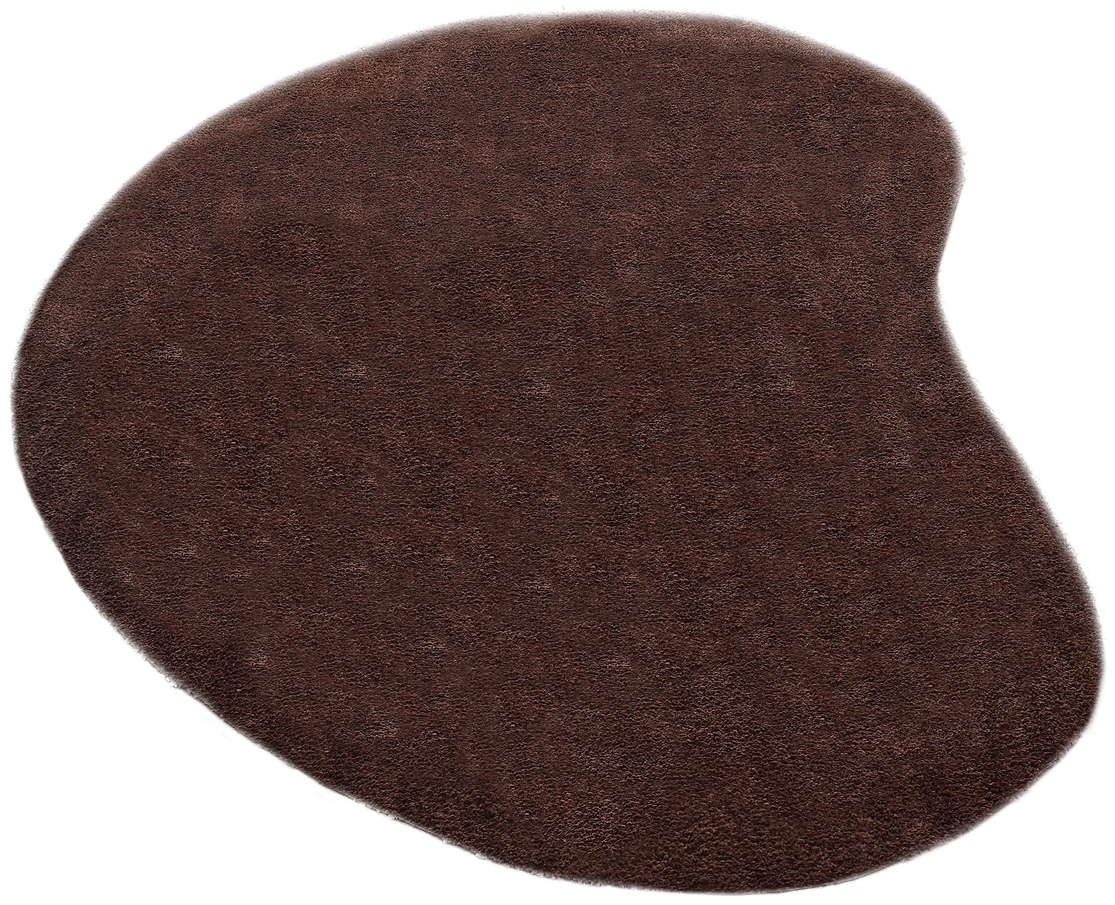 LeGer Home by Lena Gercke Hochflor-Teppich »Halrum, einfarbig, besondere Form, modern«, U-förmig, 25 mm Höhe, organische Form, bean shape, kuschelig, Wohnzimmer, Schlafzimmer