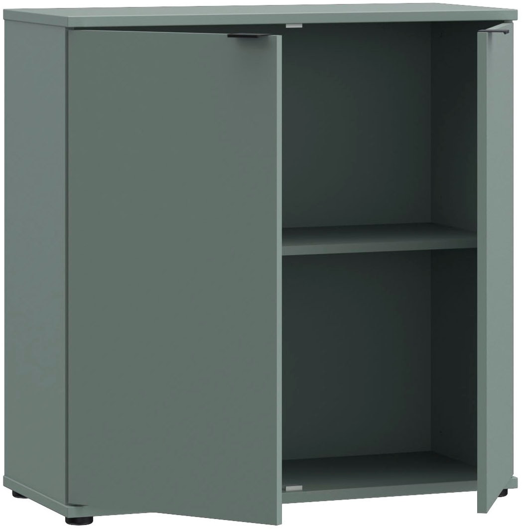 FORTE Kommode »Ganymede«, Kommode, Stauraum, Metallgriffe, 4 Dekore, Breite 80,1cm