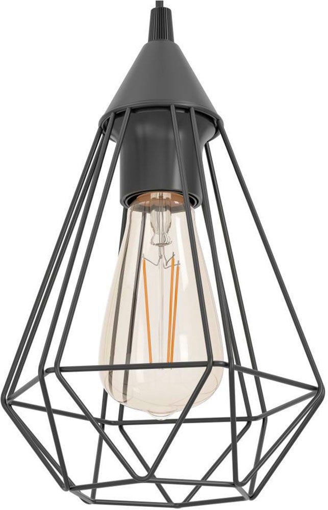 EGLO Pendelleuchte »TARBES Hängeleuchte, Pendellampe, Vintage, Retro, Stahl, schwarz E27«, 1 flammig, Leuchtmittel E27 | ohne Leuchtmittel, Wohnzimmerlampe, Esstischlampe, Drahtgeflecht, 1 flammig, 110x17,5cm
