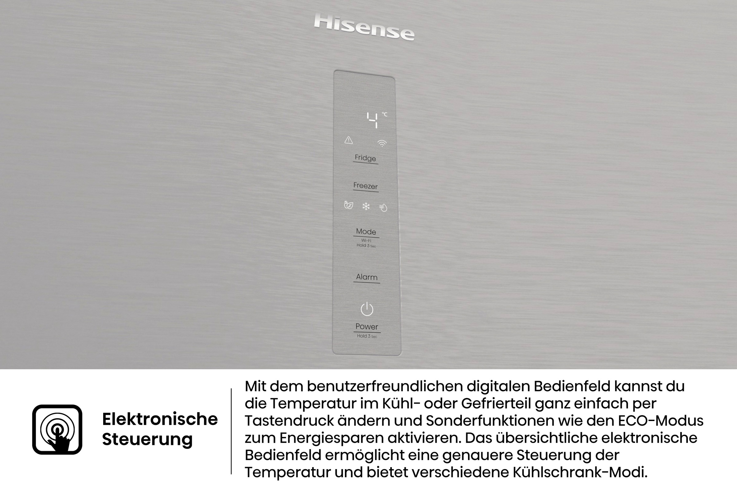 Hisense Kühl-/Gefrierkombination »RB5P410SACA« 203 cm hoch 59,5 cm breit BigVolumen Modell mit insgesamt 413 Liter