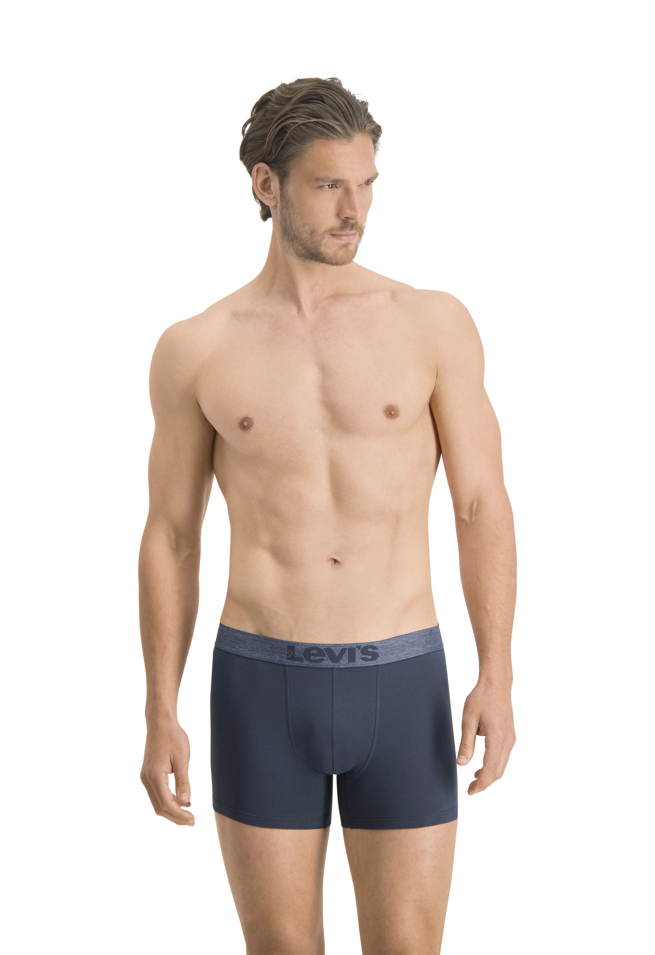 Levi's® Boxershorts »LEVIS MEN MEL WB BOXER BRIEF ORG CO 2P«, (2er Pack), mit breitem Logobund
