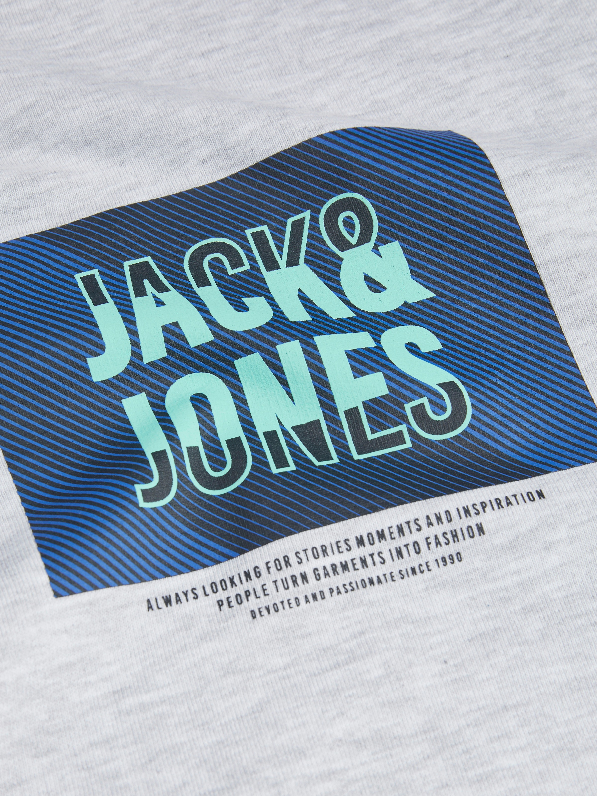 Jack & Jones Sweatshirt »JJHUDSON – Sweatshirt mit Print, Rundhals und Kapuze«, Print, modisch, regular fit, angeraute Sweatware, Rundhals
