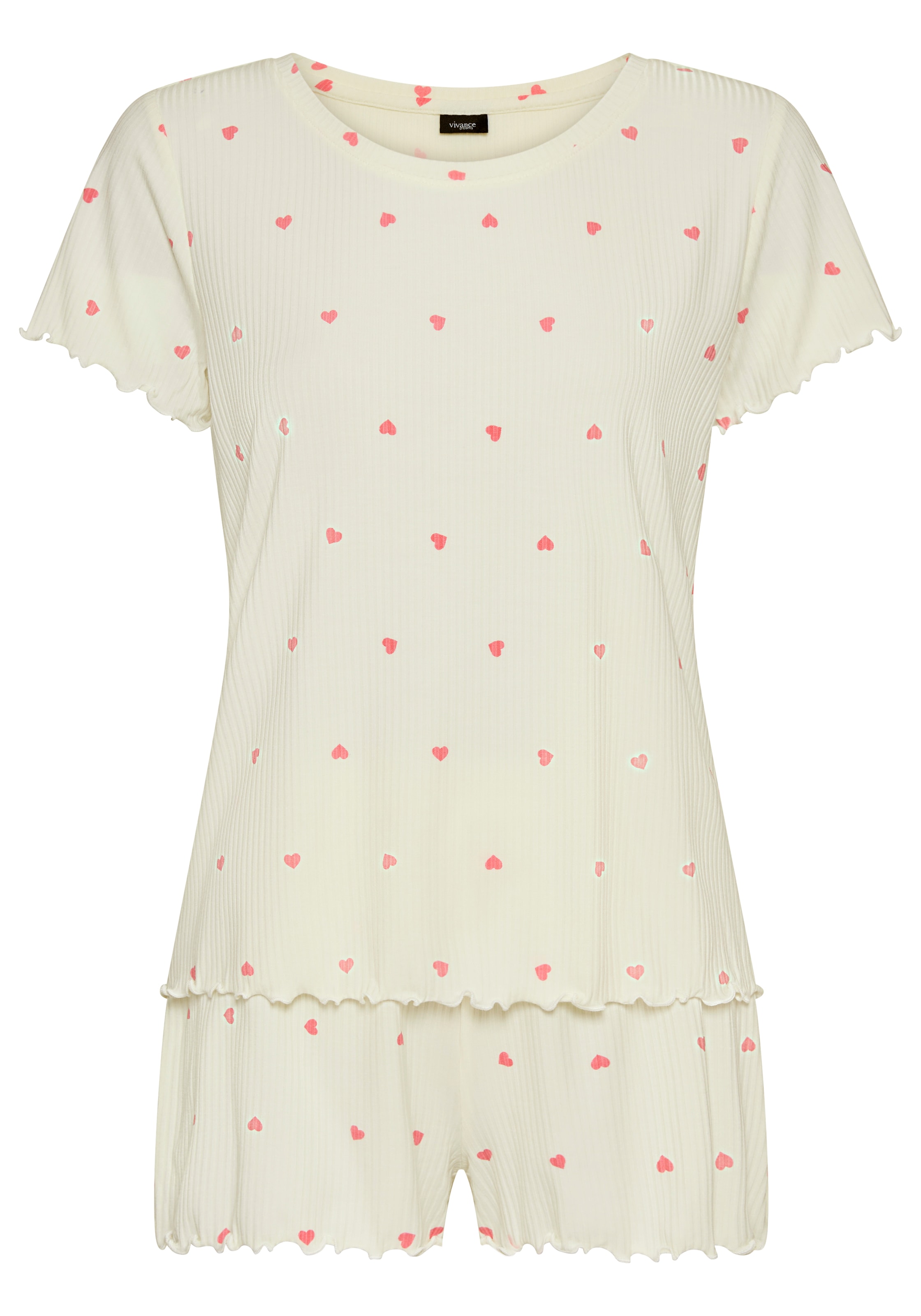 Vivance Dreams Shorty Set, 2-teilig, 2 tlg. mit süßem Herzchendruck