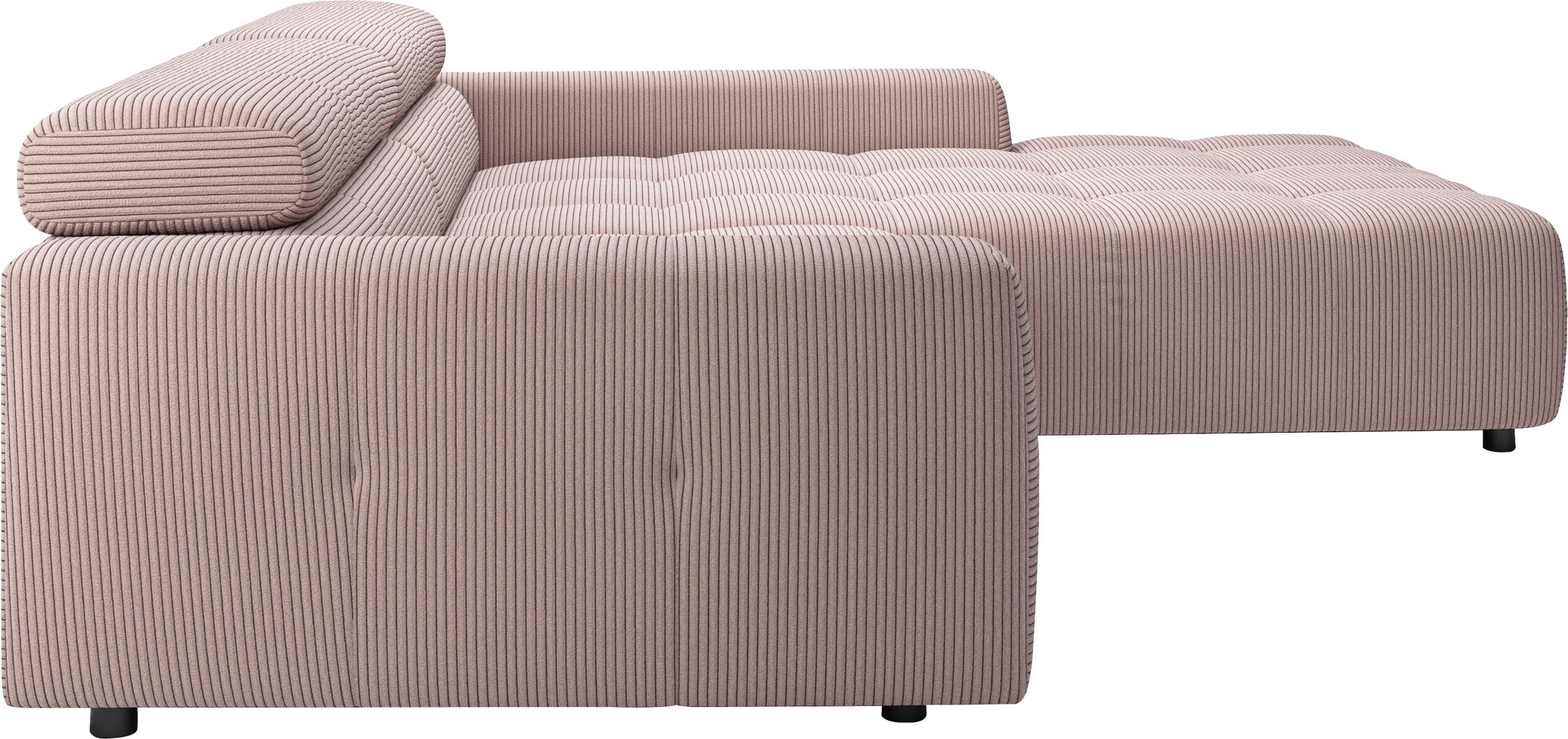 3C Candy Ecksofa »Denver auch mit Cord- und Easy care-Bezug,  Kopfteilverstellung L-Form« wahlweise. mit motorischer Sitztiefenverstellung