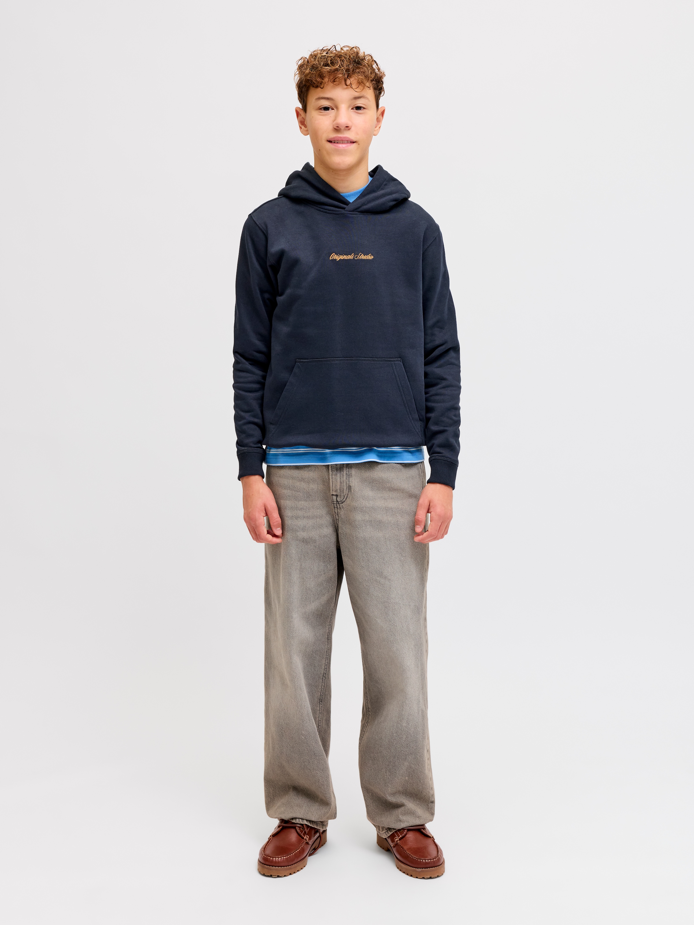 Jack & Jones Junior Kapuzensweatshirt »JORNORREBRO EMB SWEAT HOOD NOOS JNR«
