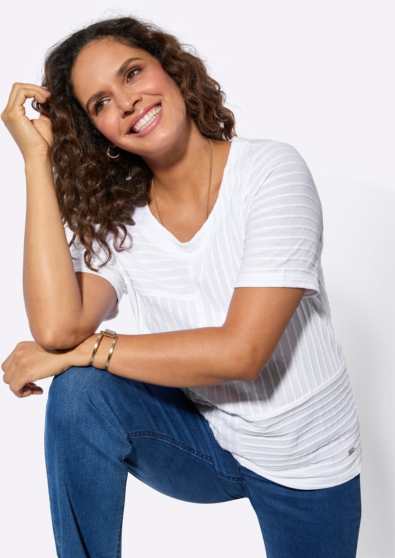 Casual Looks Rundhalsshirt »Kurzarm-Shirt« 1 tlg.