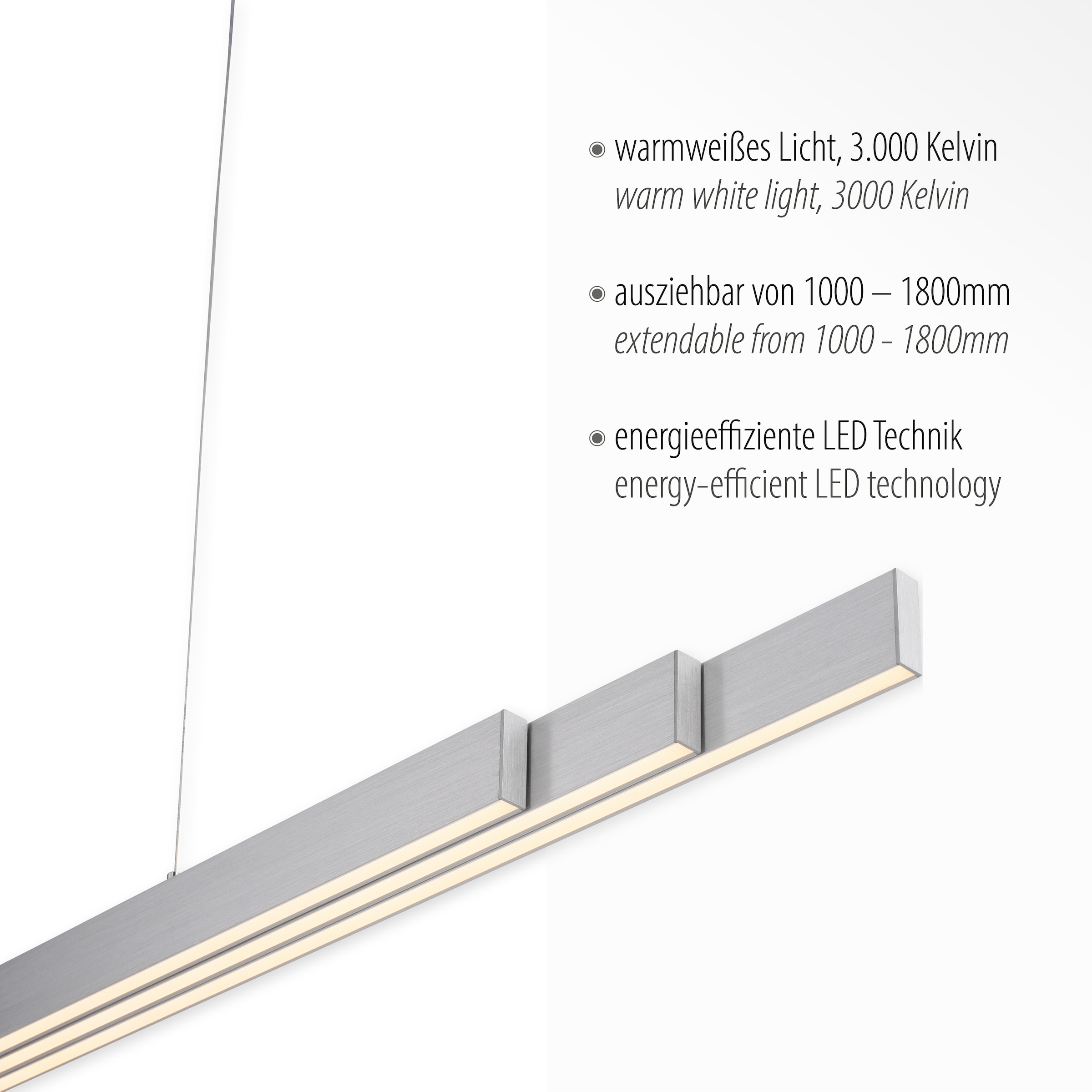 JUST LIGHT Pendelleuchte »LUZI«, 3 flammig, Leuchtmittel LED-Board | LED fest integriert, LED