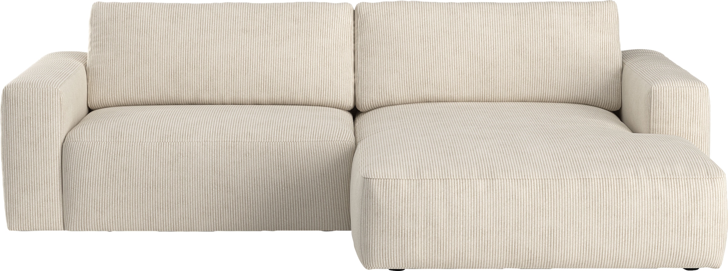 COTTA Ecksofa »Lasso L-Form, XL-Sofa«, mit breiter Recamiere im trendigen Cord oder angenehmen Strukturstoff