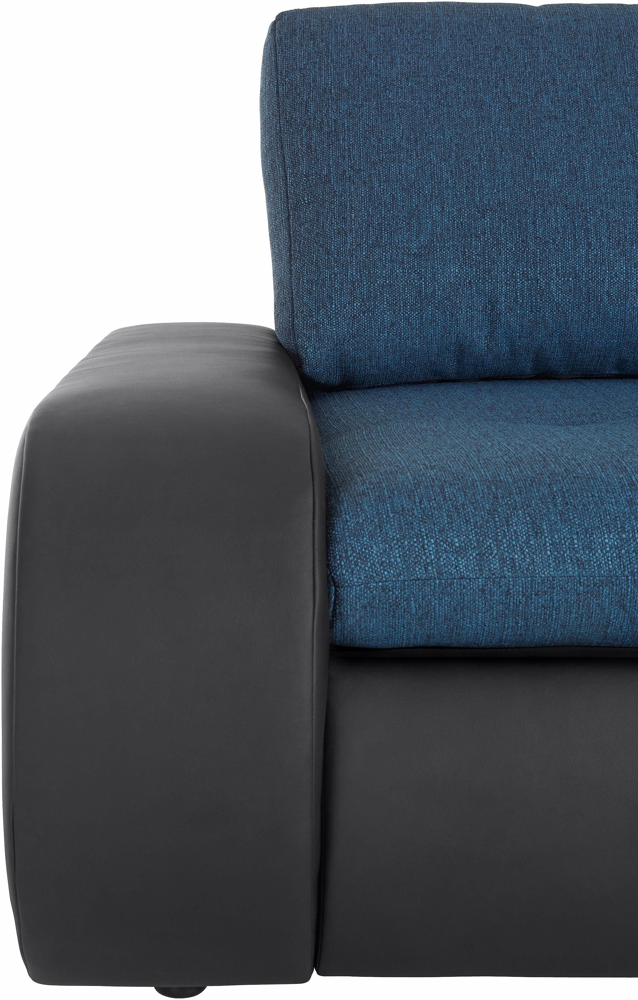 TRENDMANUFAKTUR Ecksofa »Indie, modern und bequem, Materialmix, L-Form«, wahlweise XL oder XXL