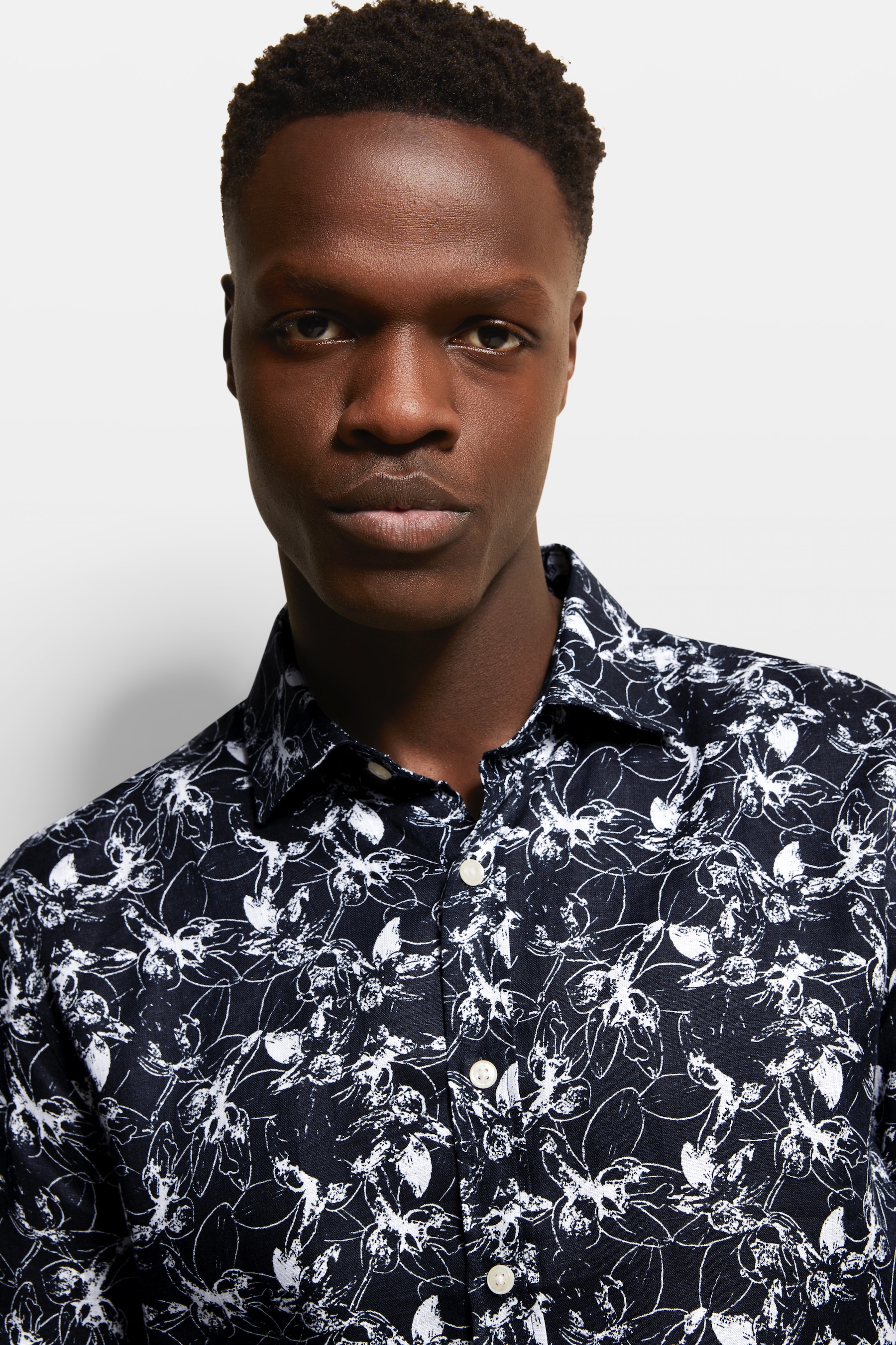 bugatti Langarmhemd, aus 100 % Leinen