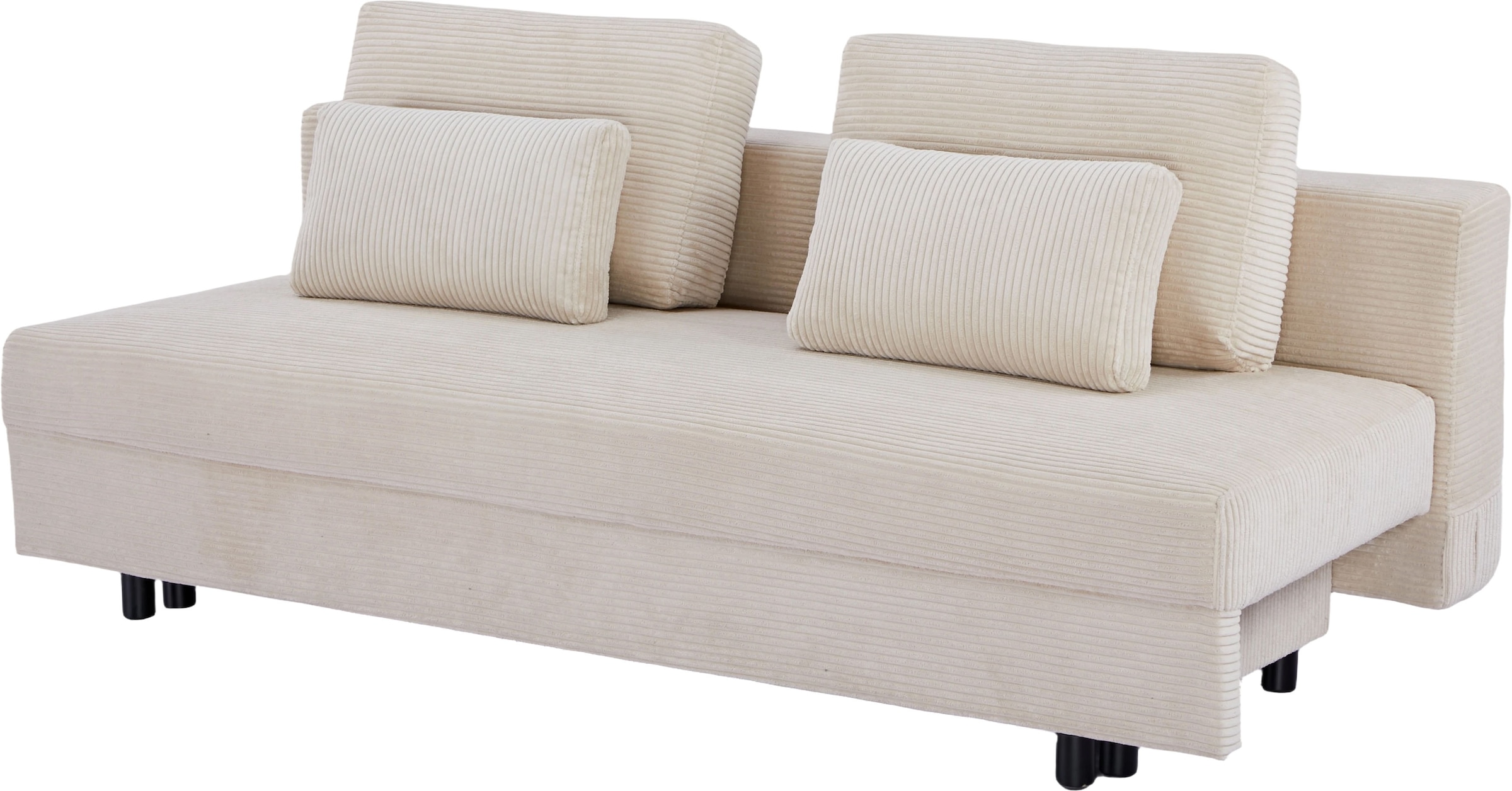 OTTO home Schlafsofa »ONNIKO Cord, Breite: 192 cm, Liegefläche 121x192 cm, softer Cord-Bezug« mit Bettfunktion & Bettkasten