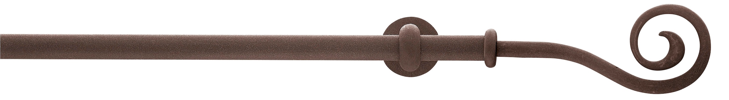 GARESA Gardinenstange »ESPERANCA« Ø 16 mm 1 läufig-läufig Wunschmaßlänge Vorhanggarnitur, verlängerbar, Endknopf Spirale, Eisen, mit Ringe