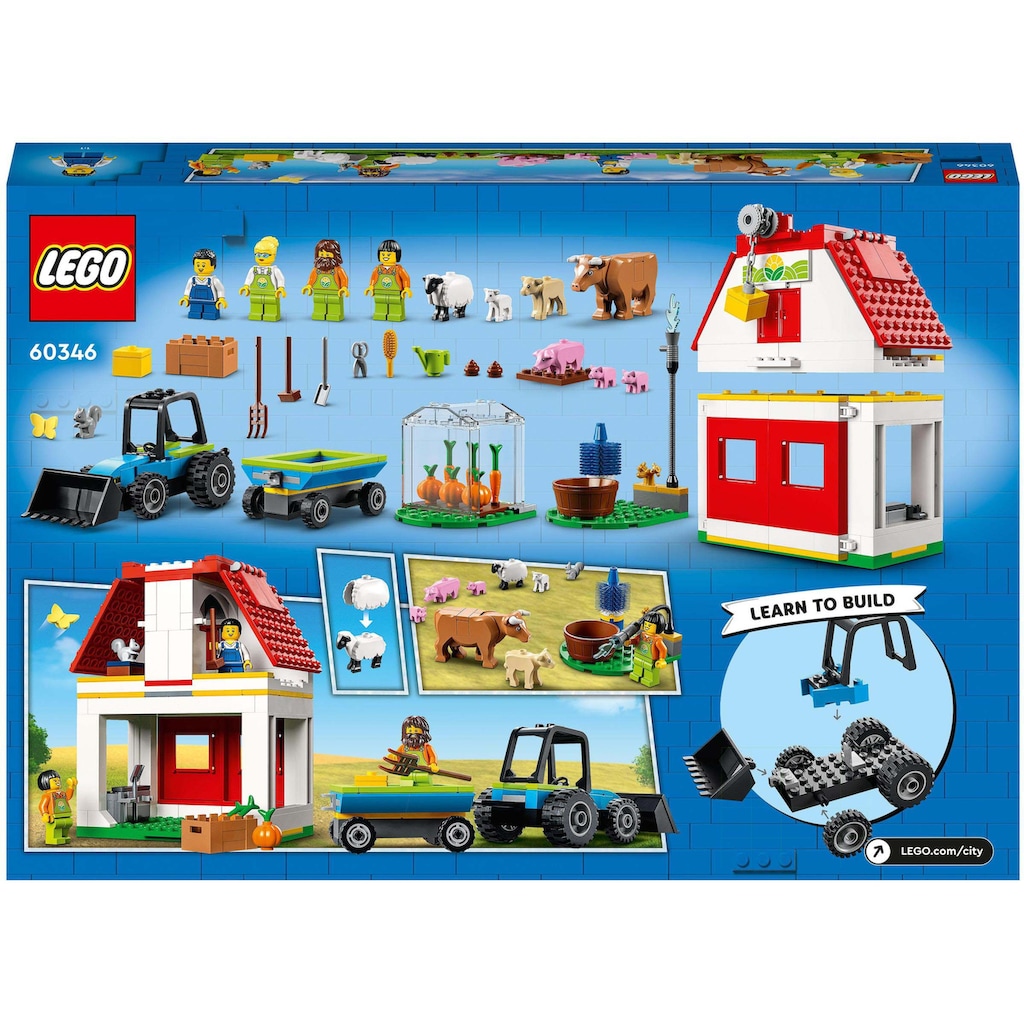 LEGO® Konstruktionsspielsteine »Bauernhof mit Tieren (60346), LEGO® City«, (230 St.)