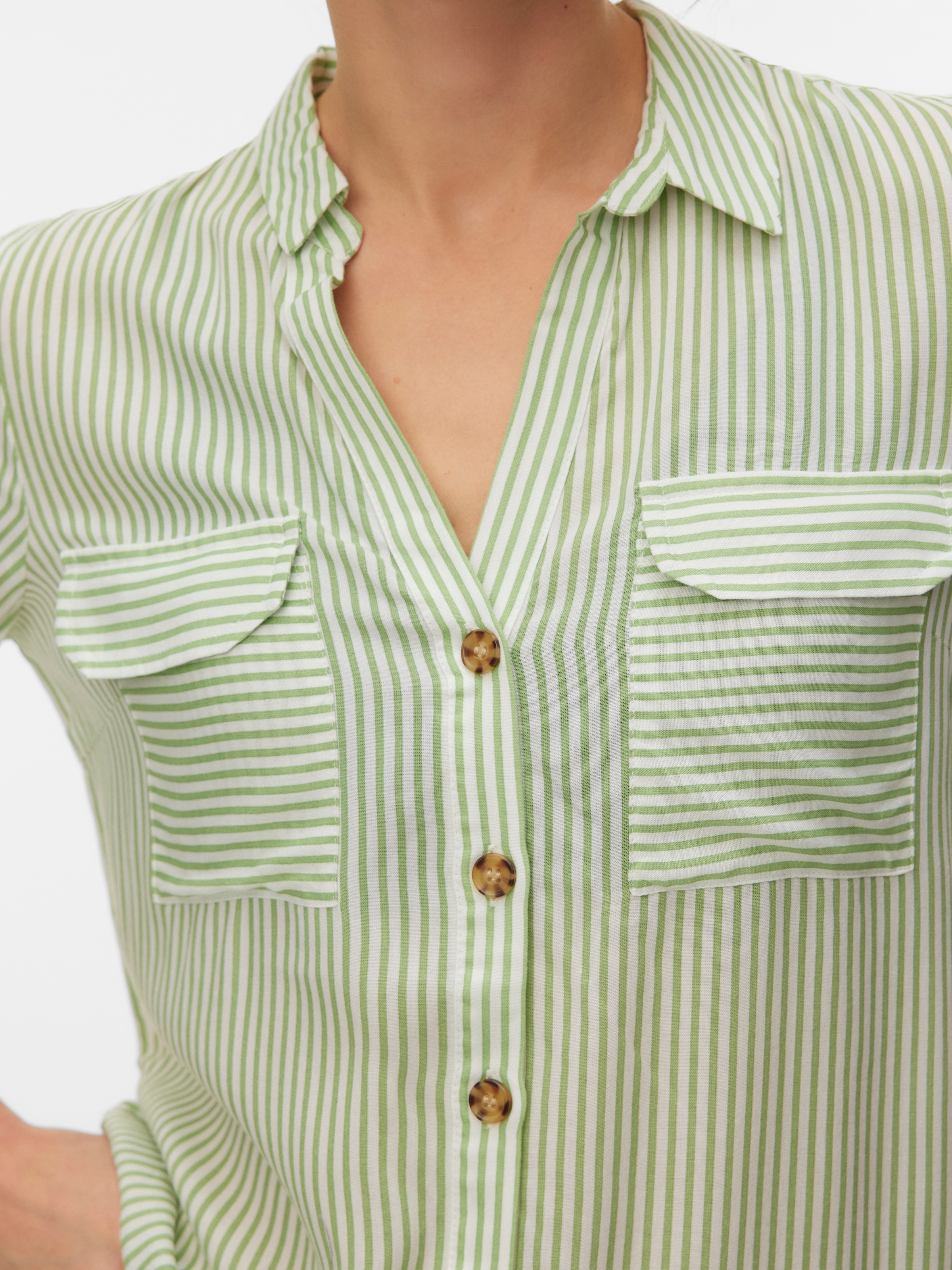Vero Moda Hemdbluse »VMBUMPY L/S SHIRT NEW WVN GA NOOS« Viskose, regular fit