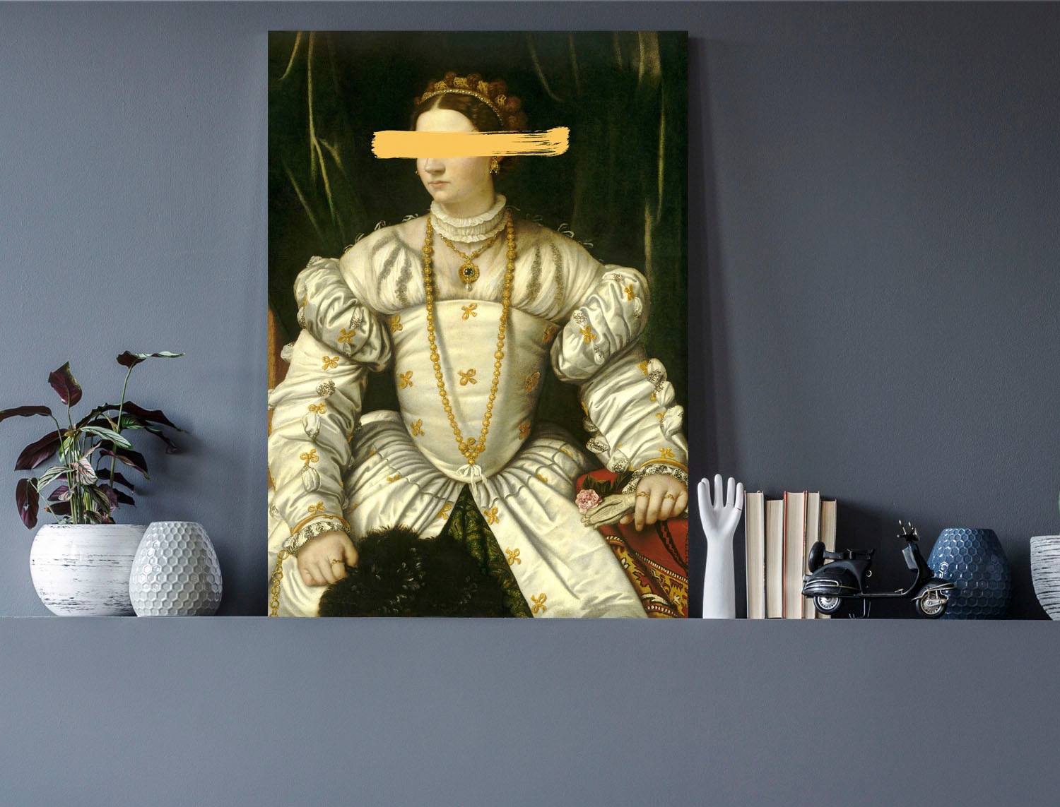 queence Acrylglasbild »Frau mit Farbklecks«, Kunst-Gemälde-Frau-Bilder von Frauen-Historische Persönlichkeiten-Formen, Fine Art-Print in Galeriequalität