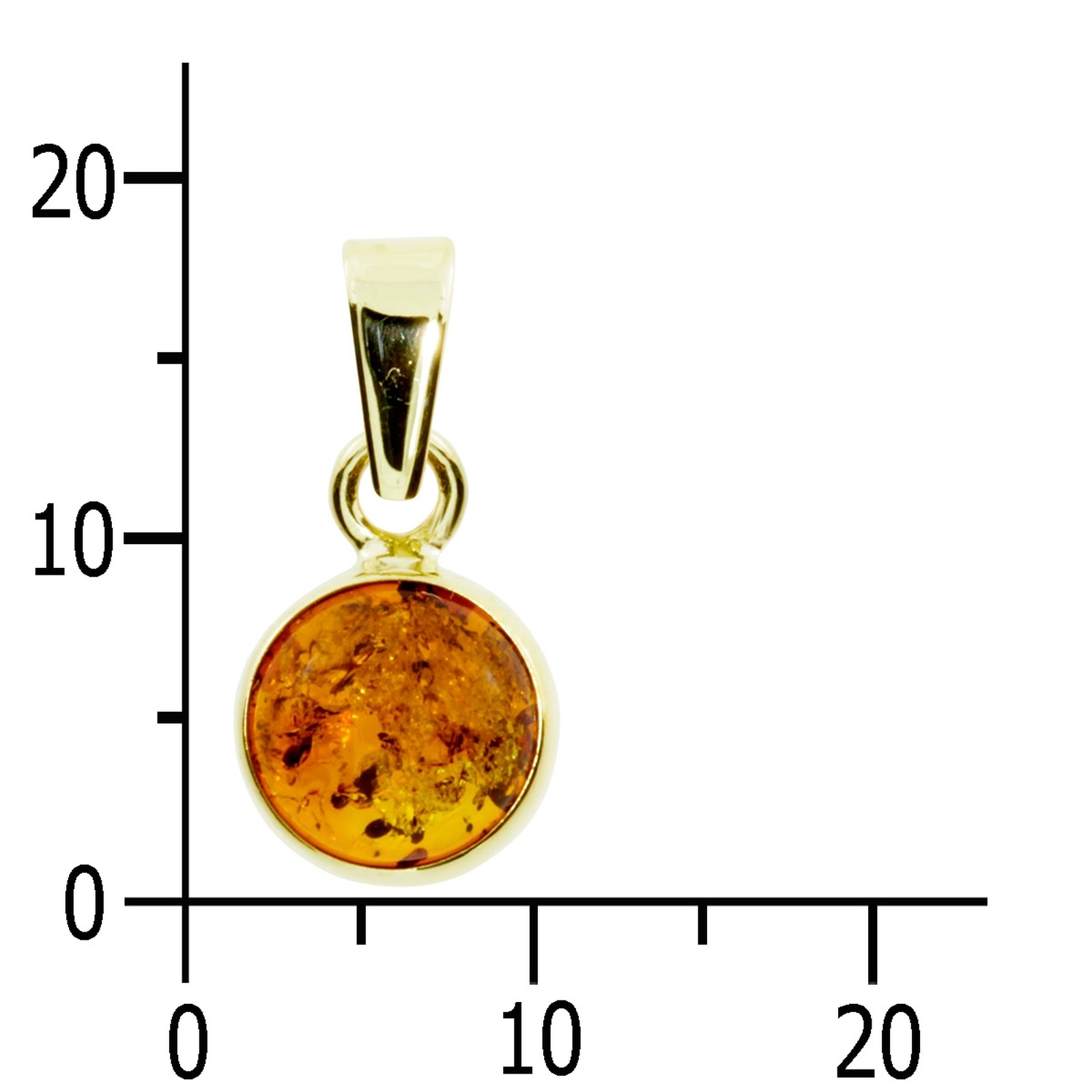 OSTSEE-SCHMUCK Kettenanhänger »- Classic 8 mm - Gold 333/000 - Bernstein«