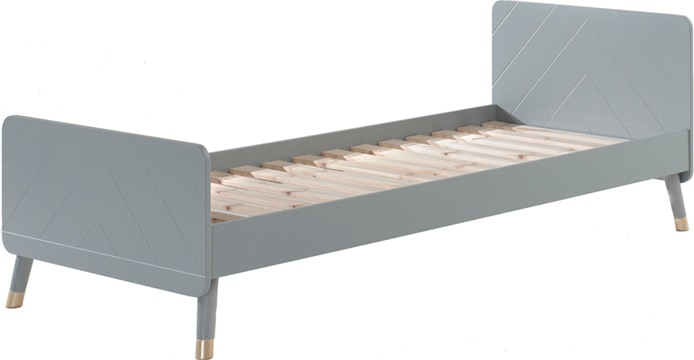 Vipack Jugendbett »Billy, Einzelbett 90/200, inkl. Rolllattenrost, modernes Design«, (B/H/T ca. 203,6x73,5x95cm, Profil-Optik in Kopf- und Fußteil), universell einsetzbar, verschiedene Farben zur Wahl