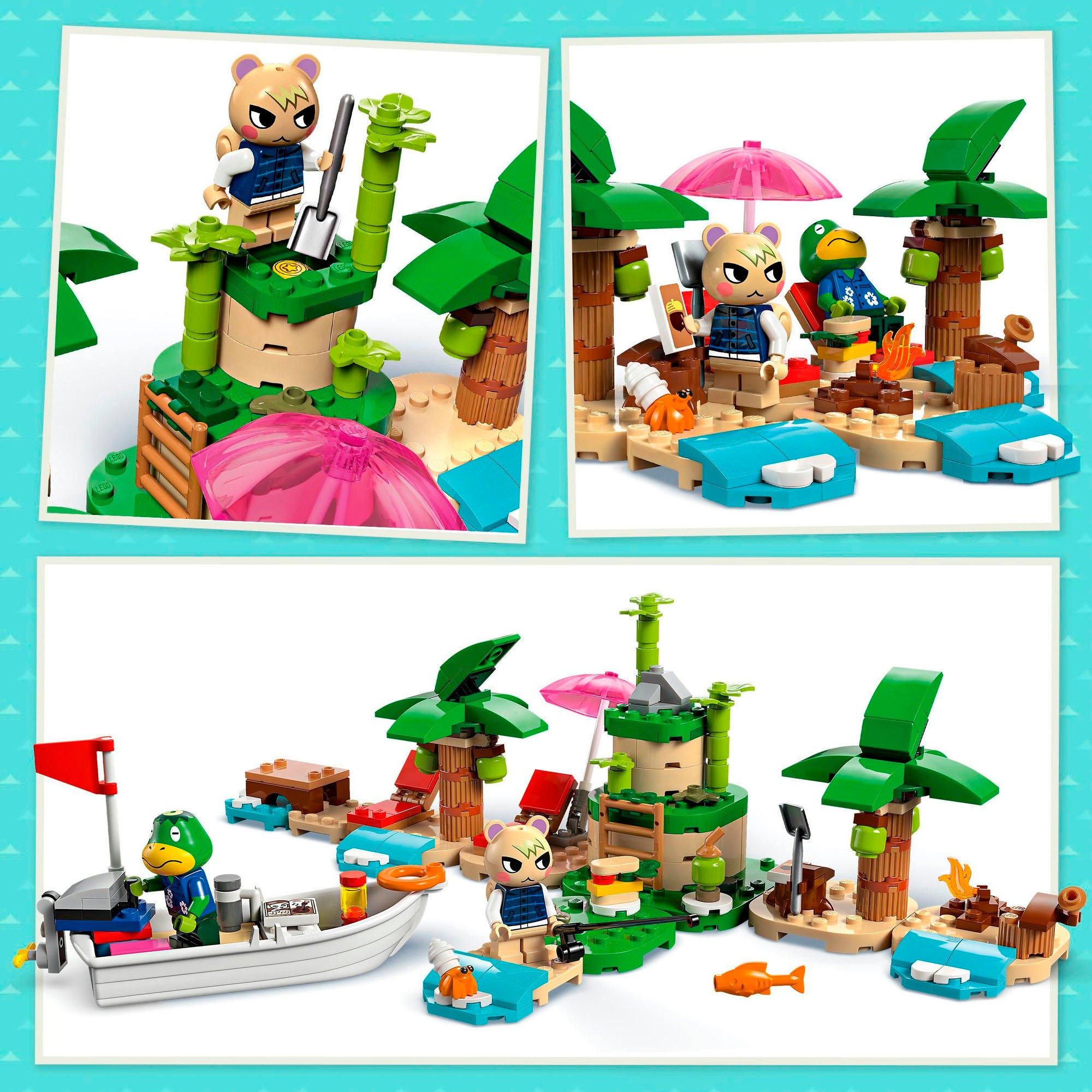 LEGO® Konstruktionsspielsteine »Käptens Insel-Bootstour (77048), LEGO® Animal Crossing«, (233 St.), Made in Europe