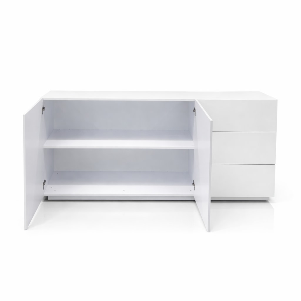 OTTO home Kommode »San Remo, Kombikommode, Sideboard, mit viel Stauraum, Hochglanz« Moderne Kommode, UV-lackiert, grifflos, push-to-open-Funktion, B=180cm