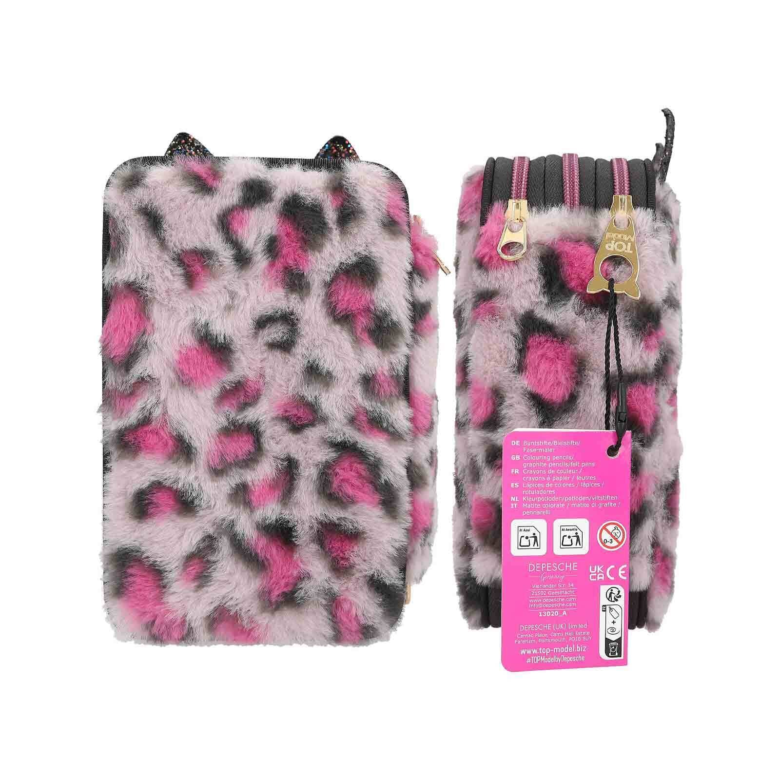 Depesche Buntstift »3-Fach Federtasche REBEL KITTY TOPModel 7,5 x 13 x 20 cm bunt«
