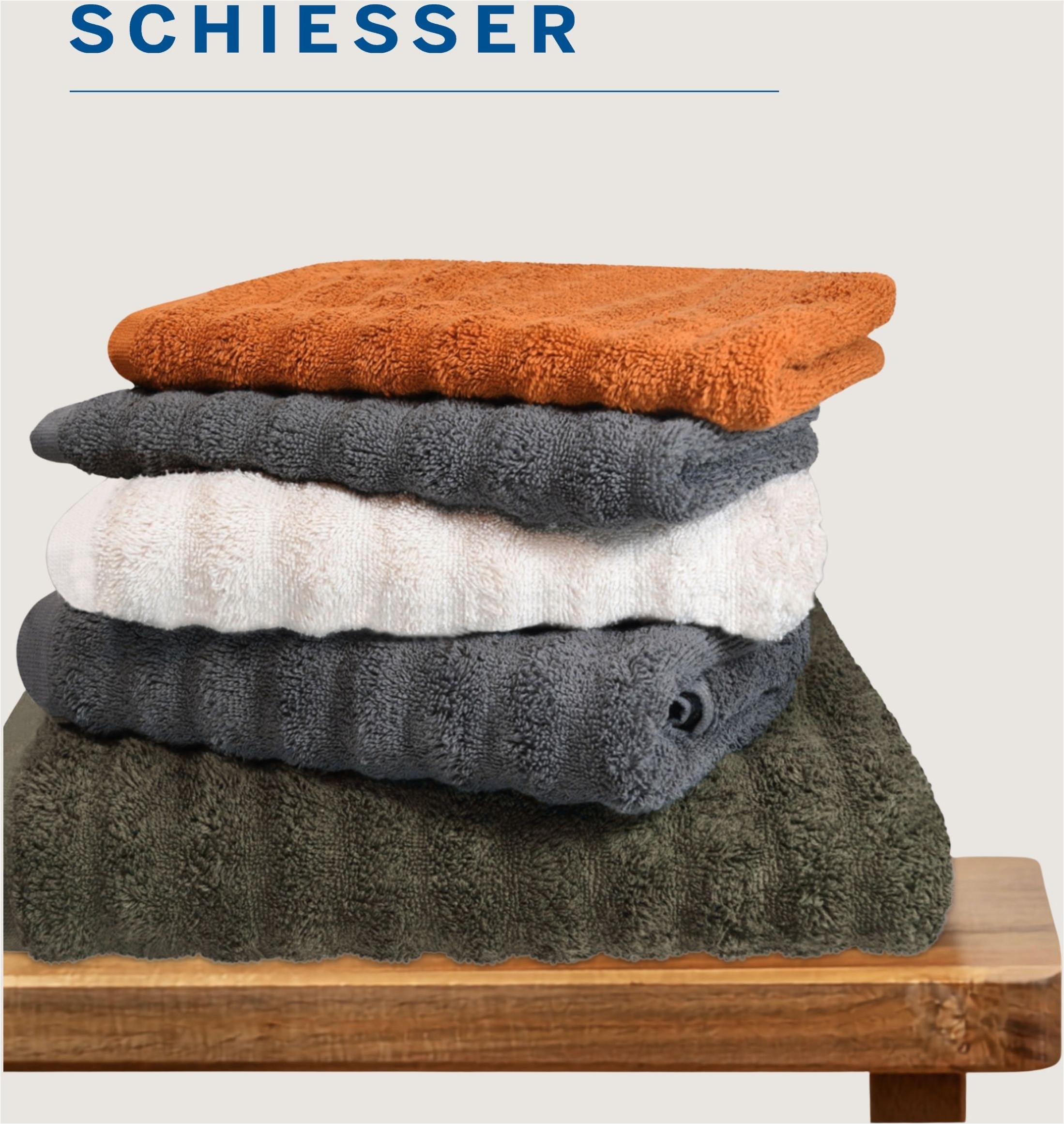 Schiesser Handtücher »Neapel aus 100% Baumwolle mit eleganter Hoch-Tief-Optik« OEKO-TEX® MADE IN GREEN