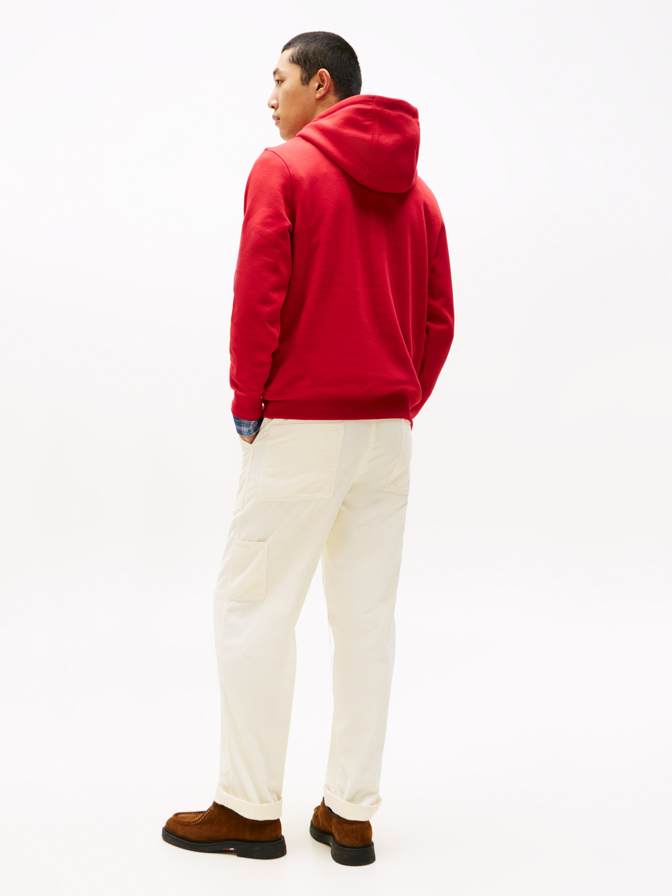 Tommy Hilfiger Kapuzensweatshirt »TOMMY LOGO«, unifarben, casual, regular fit, Baumwollmix, Kapuze
