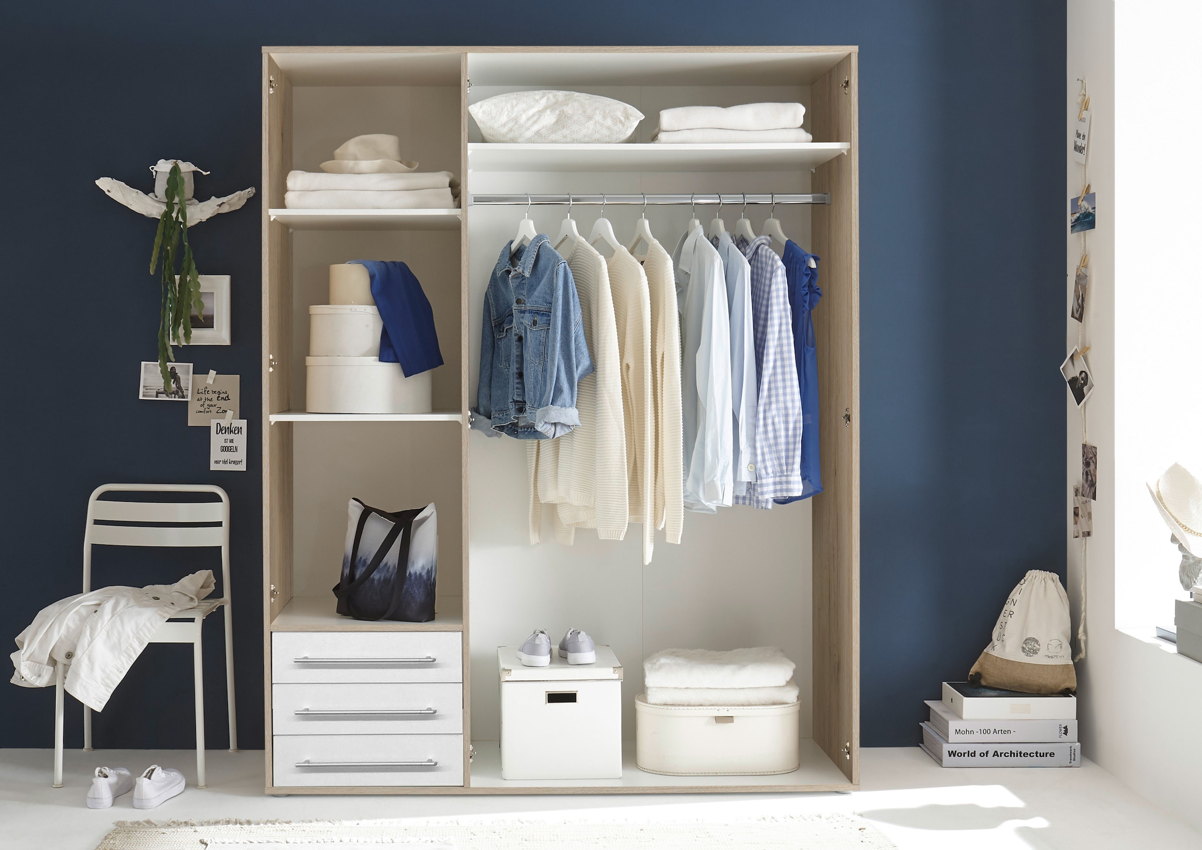 Schlafkontor Drehtürenschrank »Lyss Schrank, Kleiderschrank mit Drehtüren«, in verschiedenen Farben und Größen erhältlich