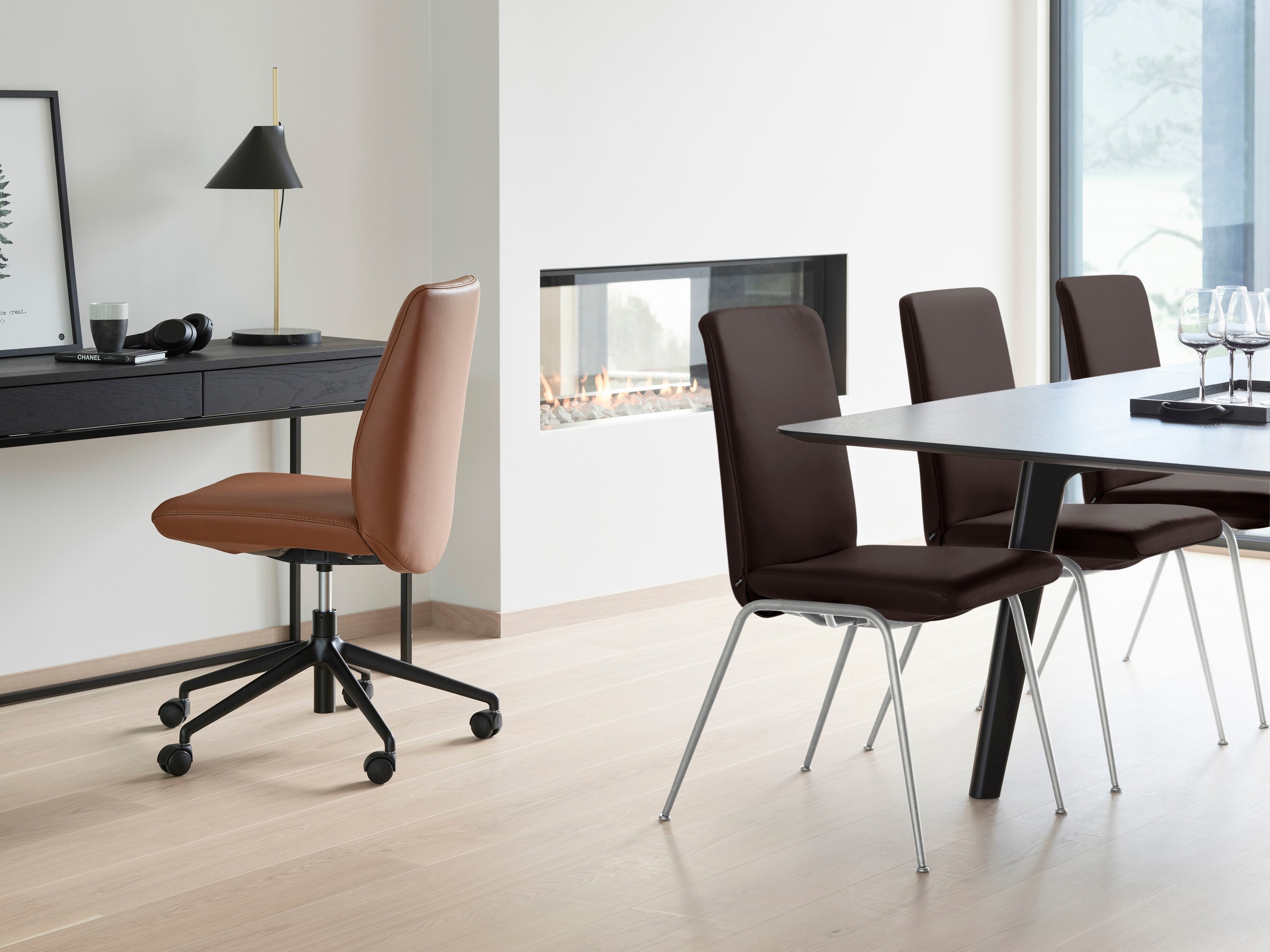 Stressless® Polsterstuhl »Laurel«, Leder PALOMA, Low Back, Größe L, mit Beinen aus Stahl in Chrom matt