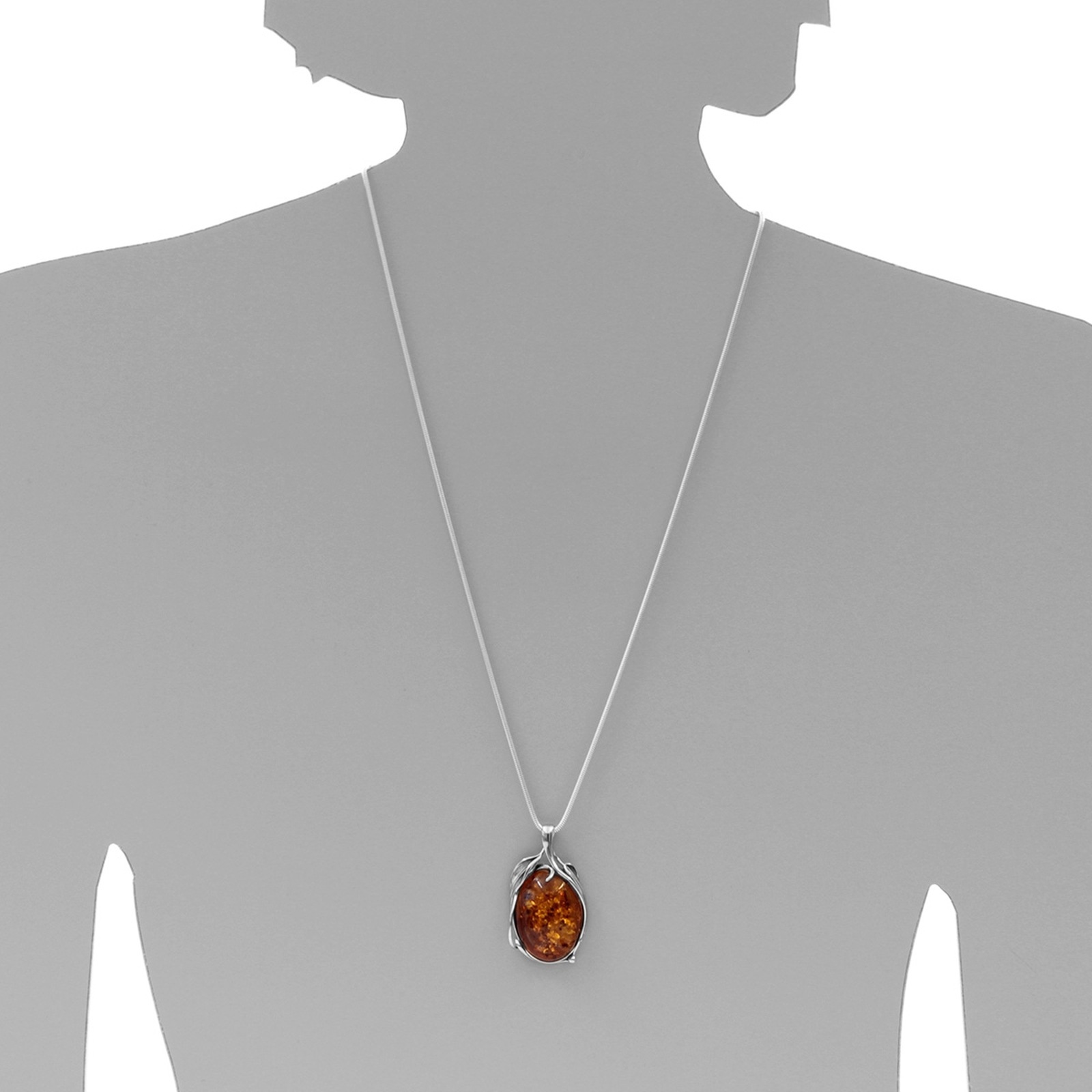 OSTSEE-SCHMUCK Kette mit Anhänger »- Annegret - Silber 925/000 - Bernstein«
