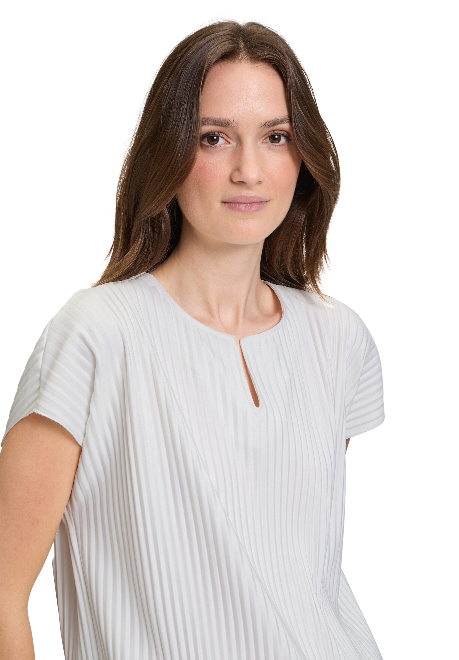 Betty&Co Kurzarmshirt »Kurzarm-Shirt mit Plissee«