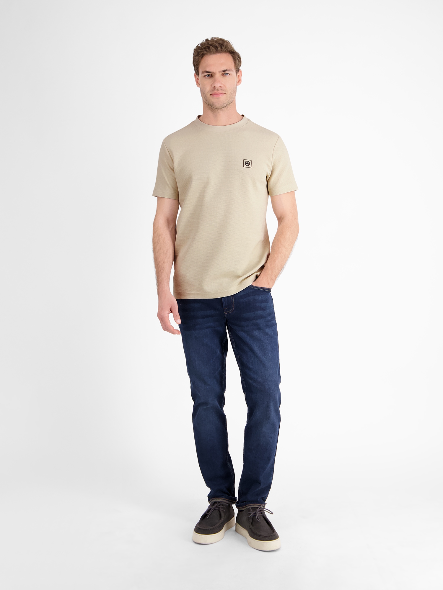 LERROS T-Shirt »LERROS Herren T-Shirt in Strukturqualität«