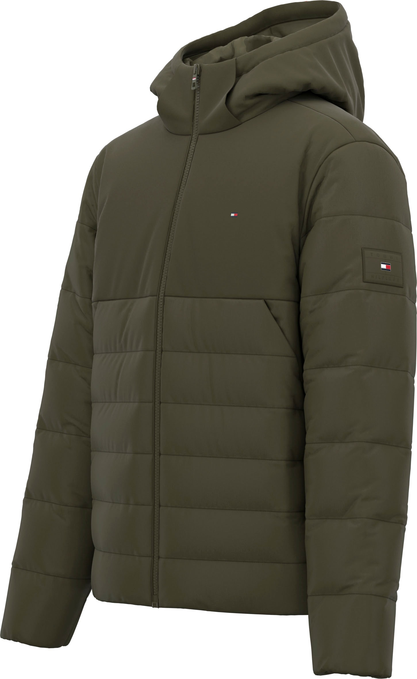 Tommy Hilfiger Steppjacke »CL MIXED MEDIA HOODED JACKET«, mit Kapuze