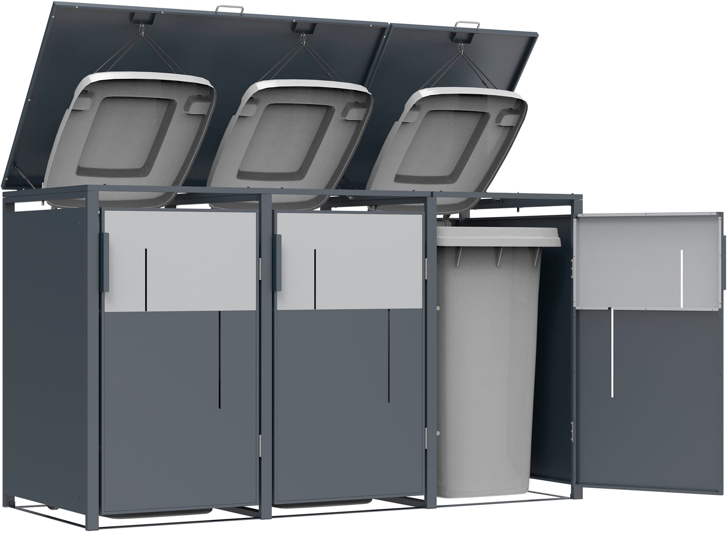 WESTMANN Mülltonnenbox »Tonus 3« BxTxH: 198x80x116 cm, für 3x240 L Mülltonnen