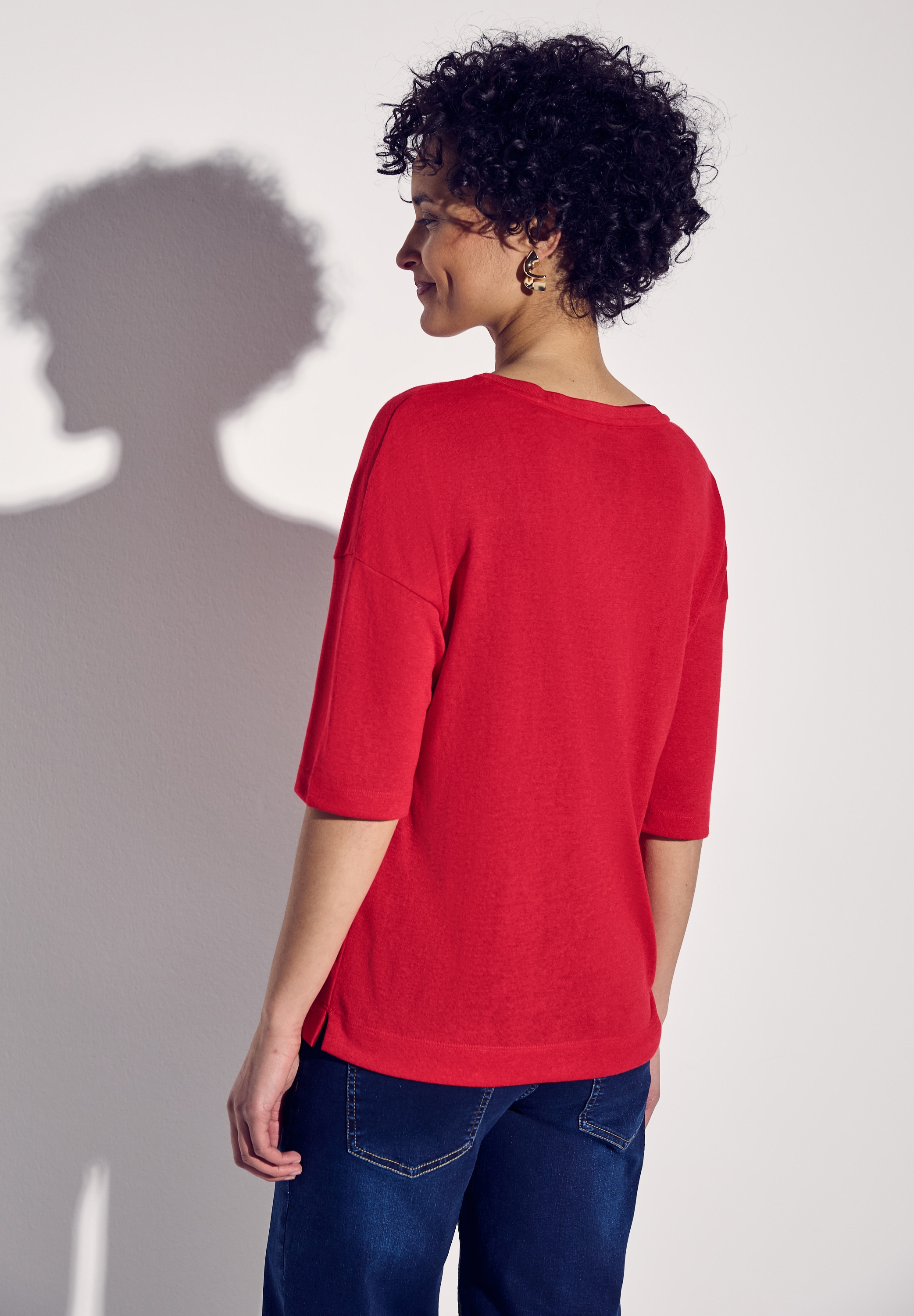 STREET ONE T-Shirt, mit seitlichen Schlitzen